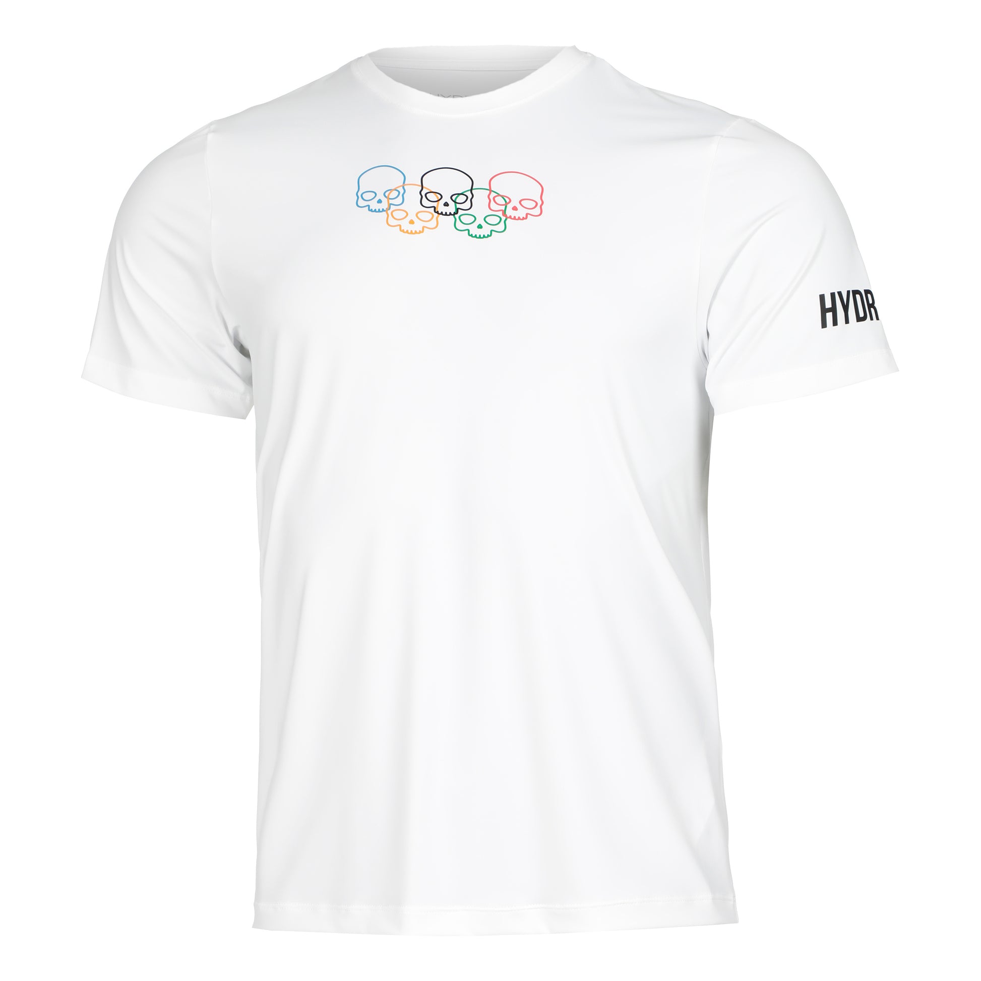 Hydrogen Olympic Skull Tech T-shirt Herrar - vit, flerfärgad