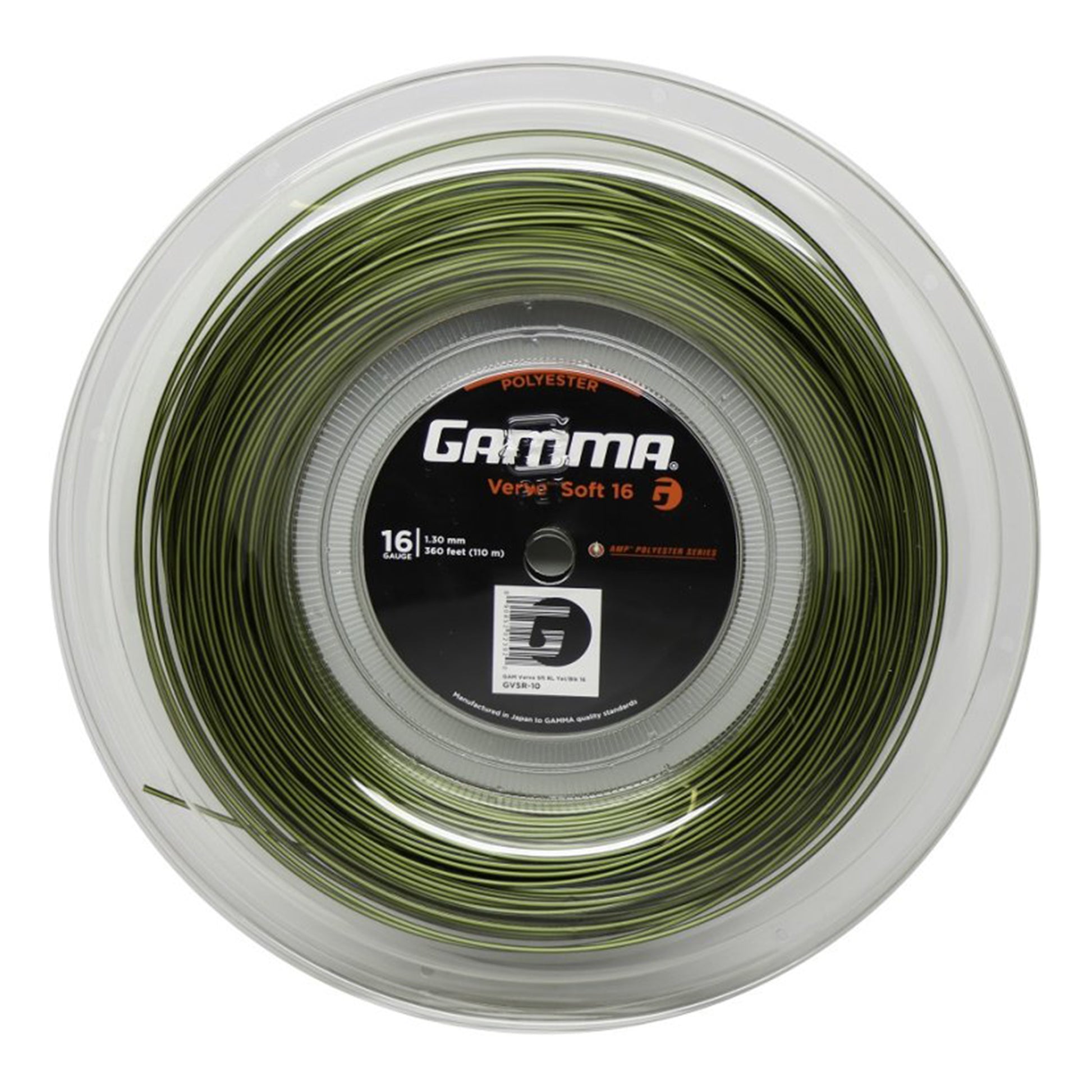 Gamma Verve Soft Strängrulle 110m-Svart,Gul