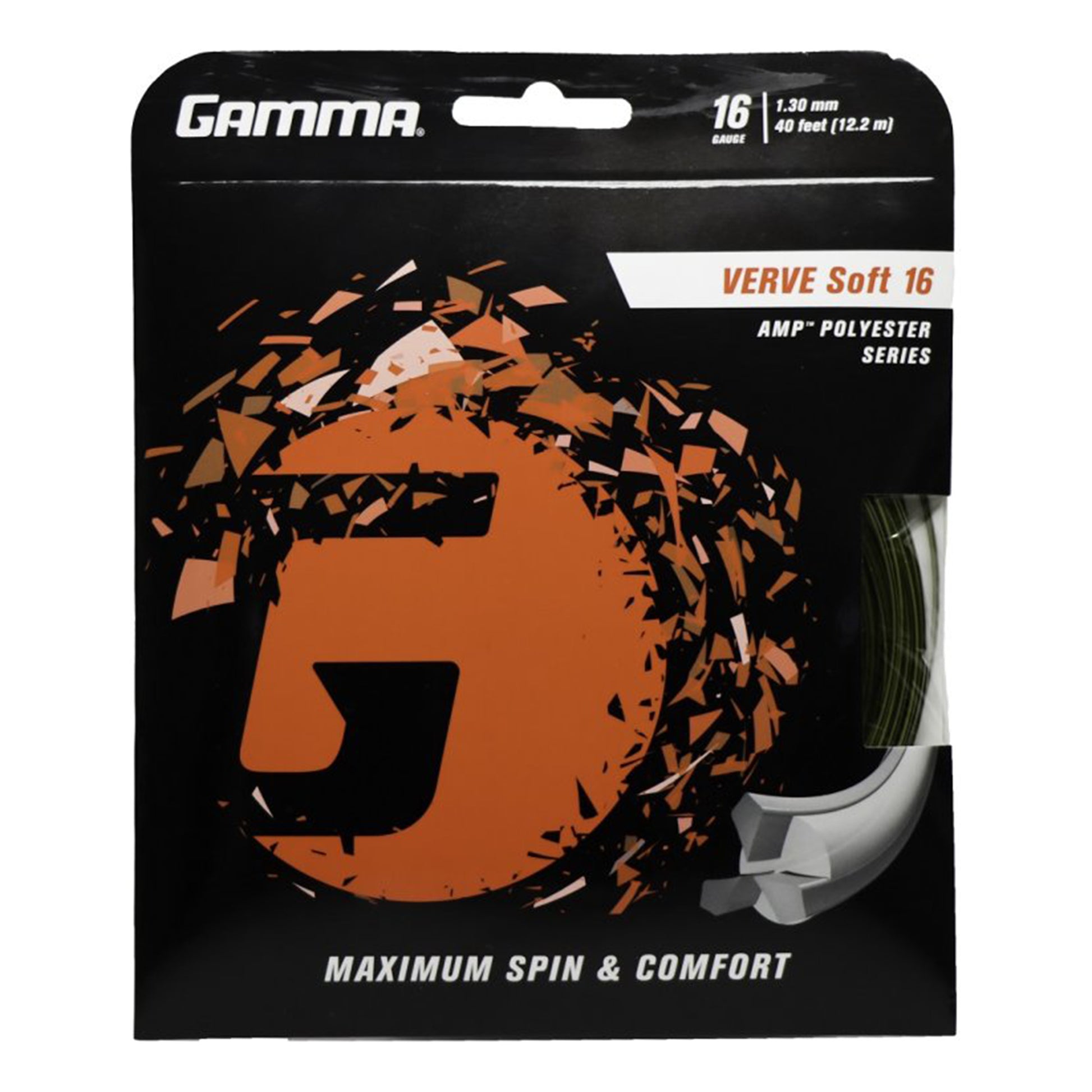 Gamma Verve Soft Strängset 12,2m-Svart,Gul