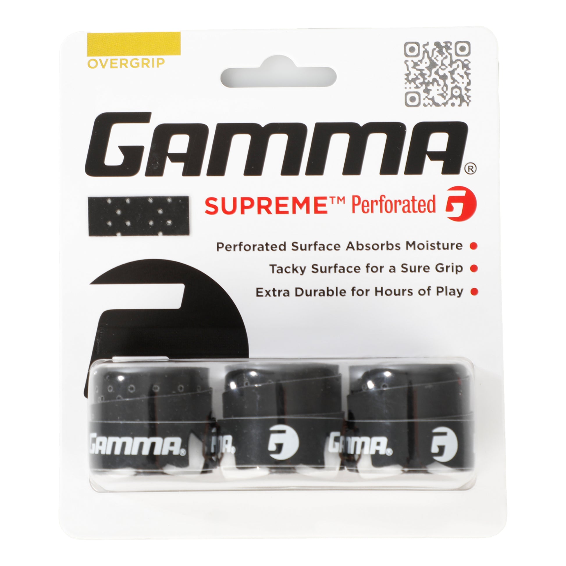 Gamma Supreme Perforated 3-pack - svart