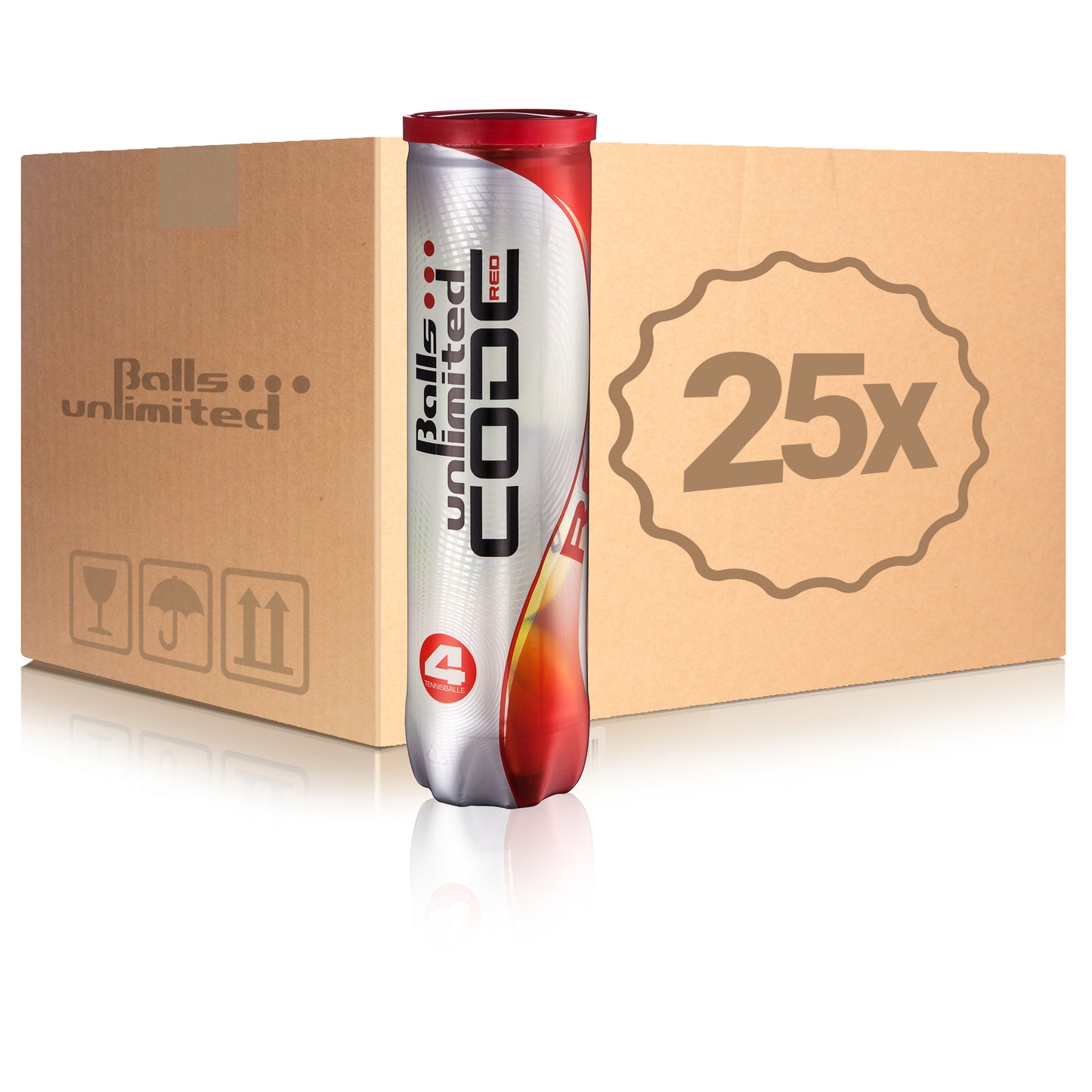 Balls Unlimited 25x4-pack rör Code Red