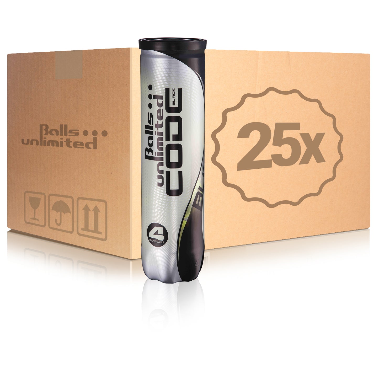 Balls Unlimited 25x4-pack rör Code Black