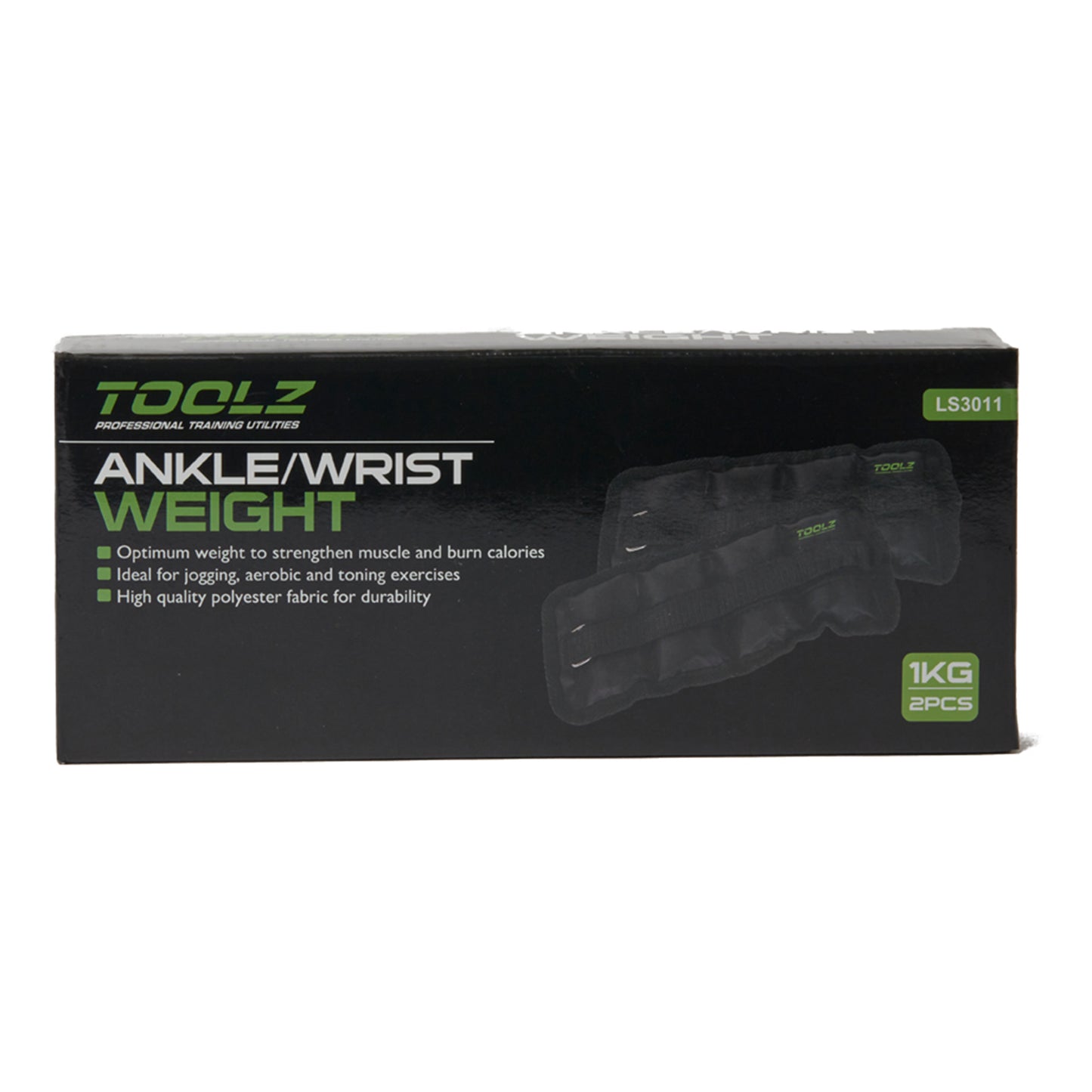 TOOLZ Wrist/Ankle Weight 1kg-2pcs Viktmanschetter-Svart