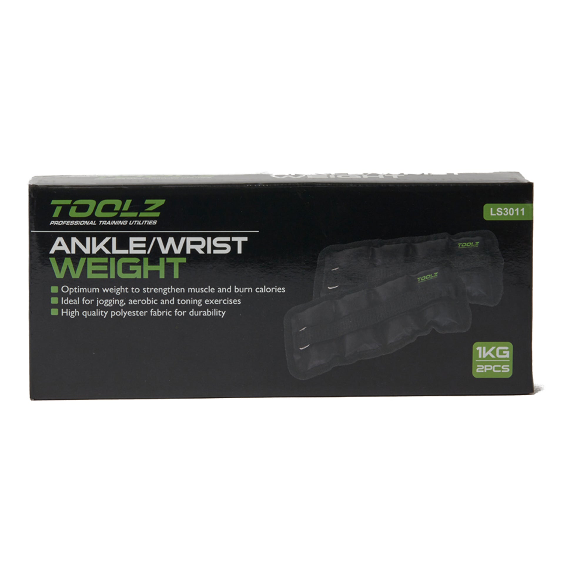 TOOLZ Wrist/Ankle Weight 1kg-2pcs Viktmanschetter-Svart