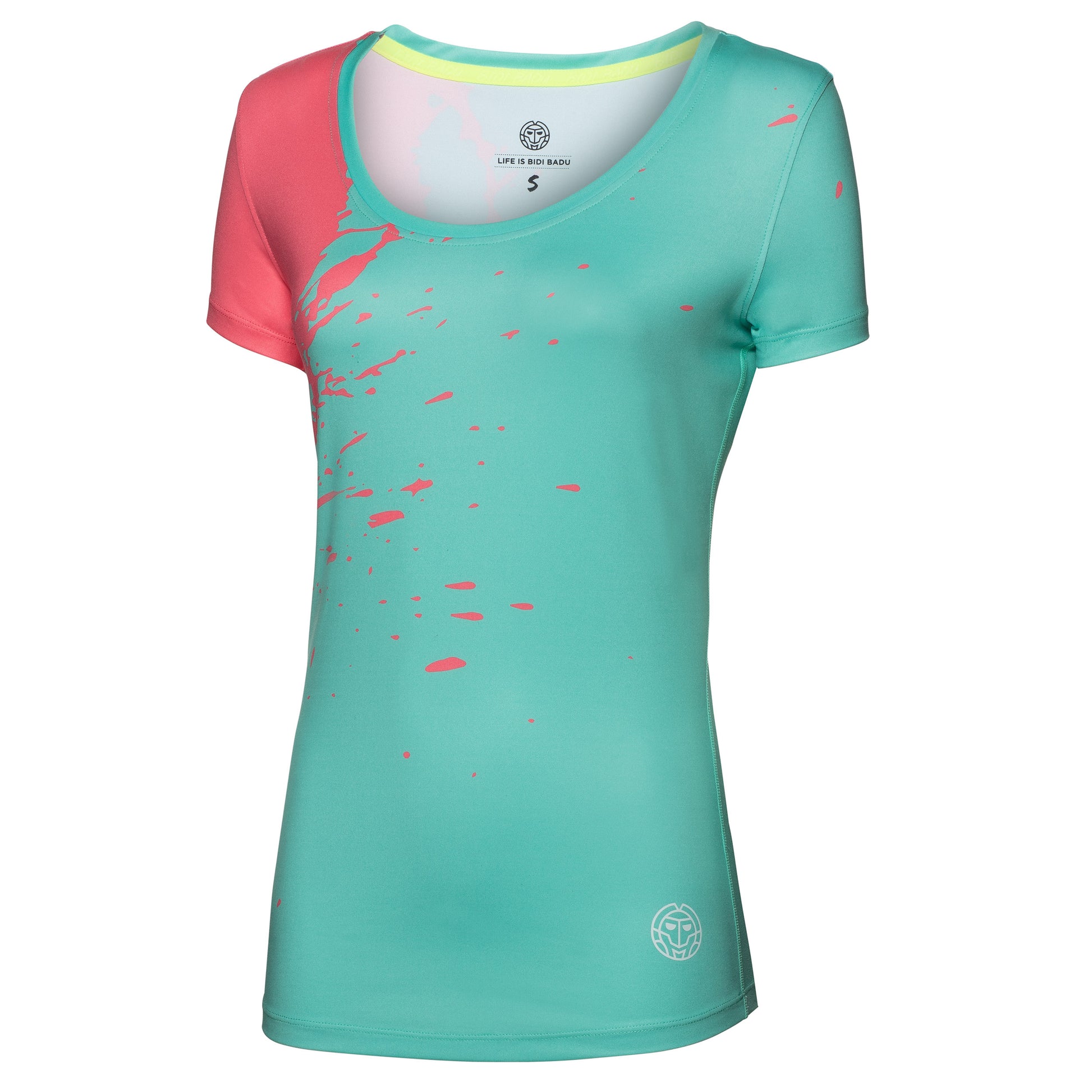 BIDI BADU Amari Tech Round-Neck T-shirt Damer-Mint,Korall