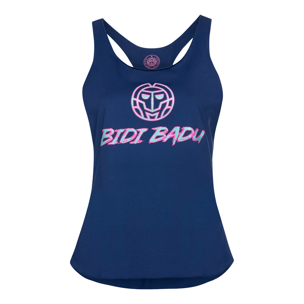 BIDI BADU Heba Basic Logo Linne Damer - mörkblå, pink
