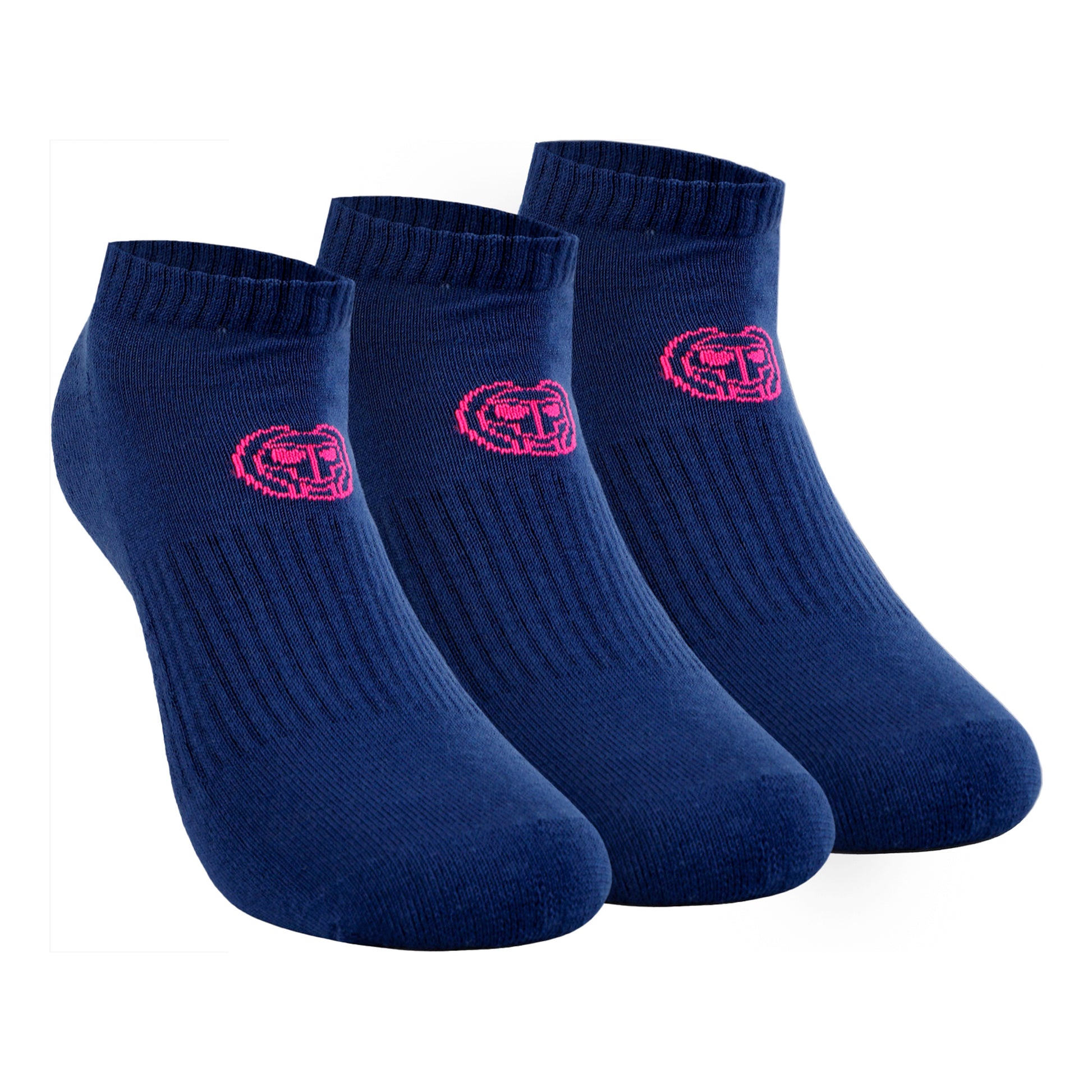 BIDI BADU Leana No Show Tech Sportstrumpor 3-pack Damer-Mörkblå,Pink