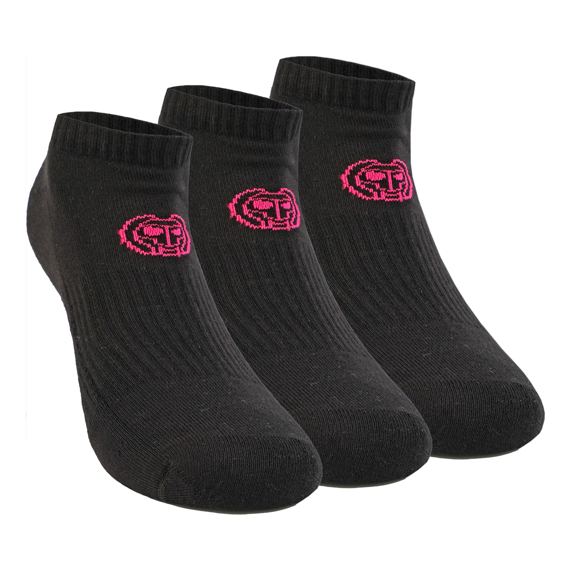 BIDI BADU Leana No Show Tech Sportstrumpor 3-pack Damer-Svart,Pink