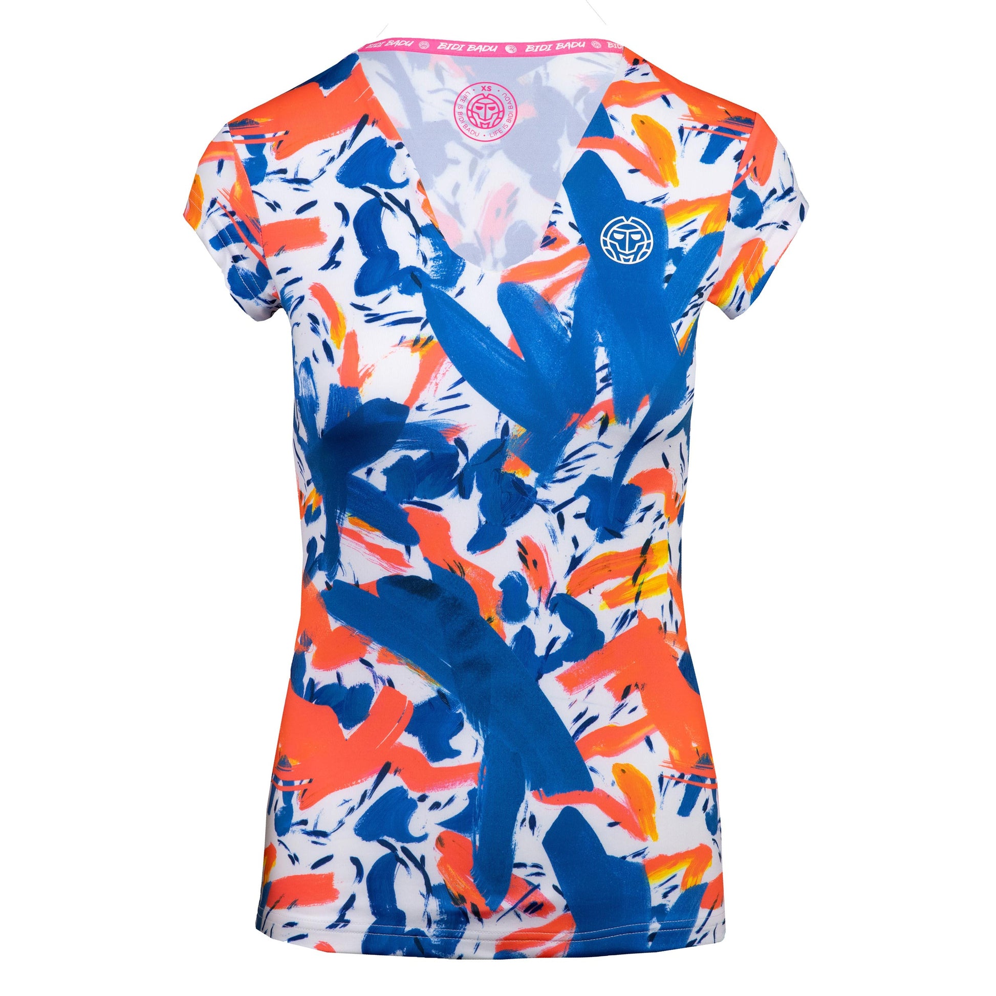 BIDI BADU Bella 2.0 Tech V-Neck T-shirt Damer-Mörkblå,Flerfärgad