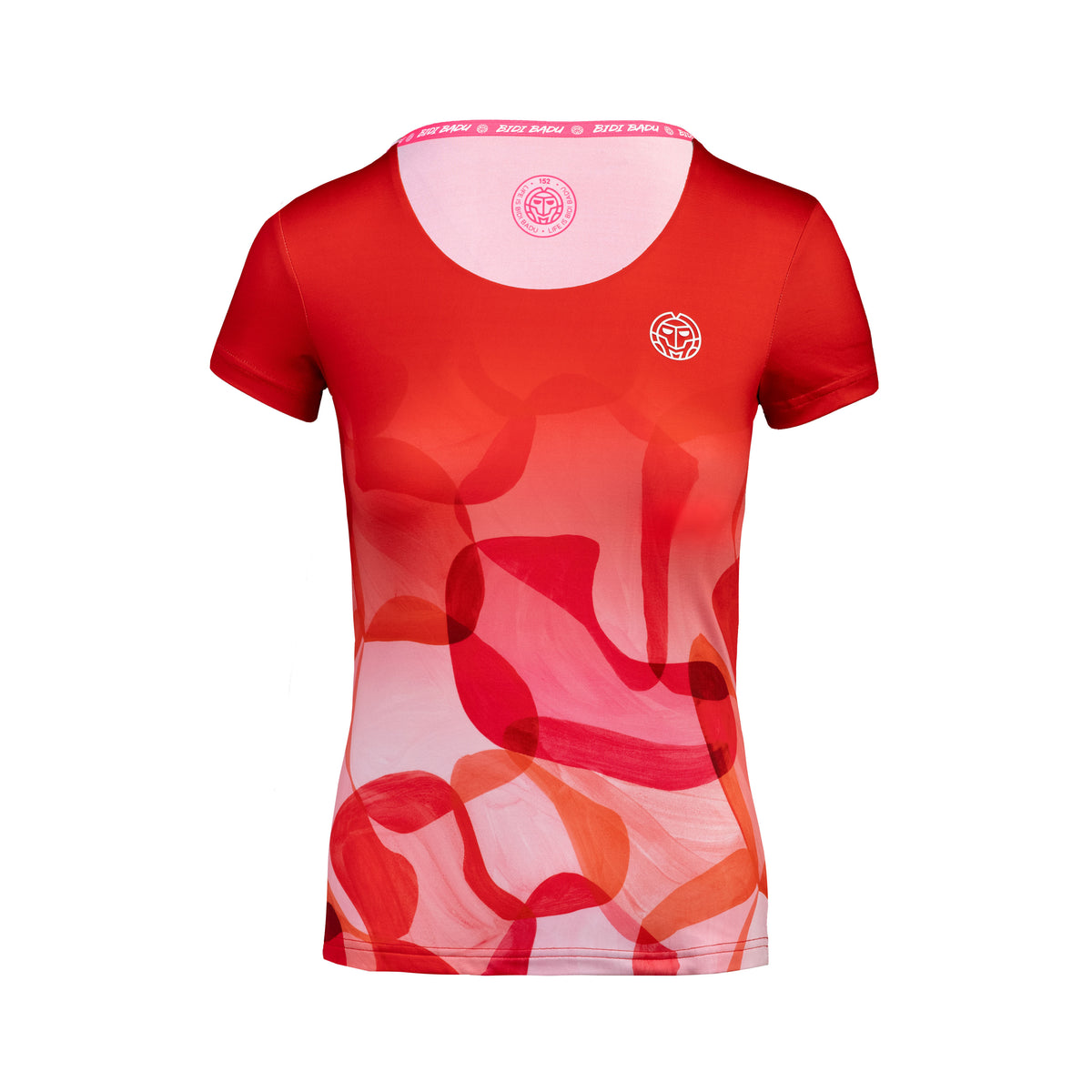 BIDI BADU Issa Tech Round-Neck T-shirt Flickor - röd, flerfärgad