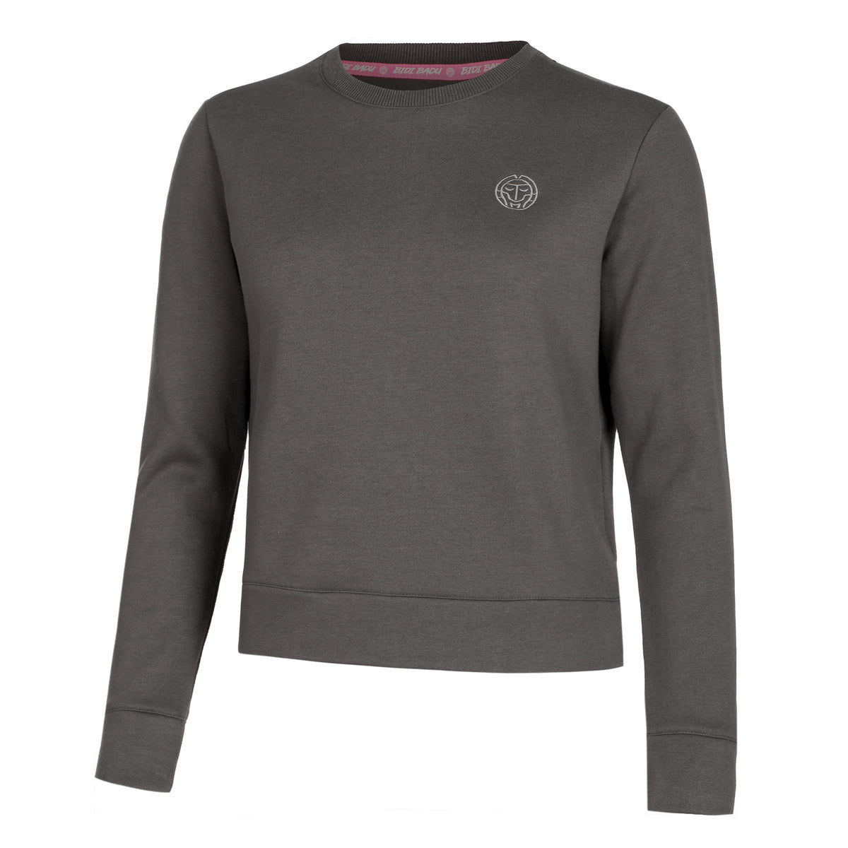 BIDI BADU Mirella Basic Crew Tröja Damer - mörkgrå,