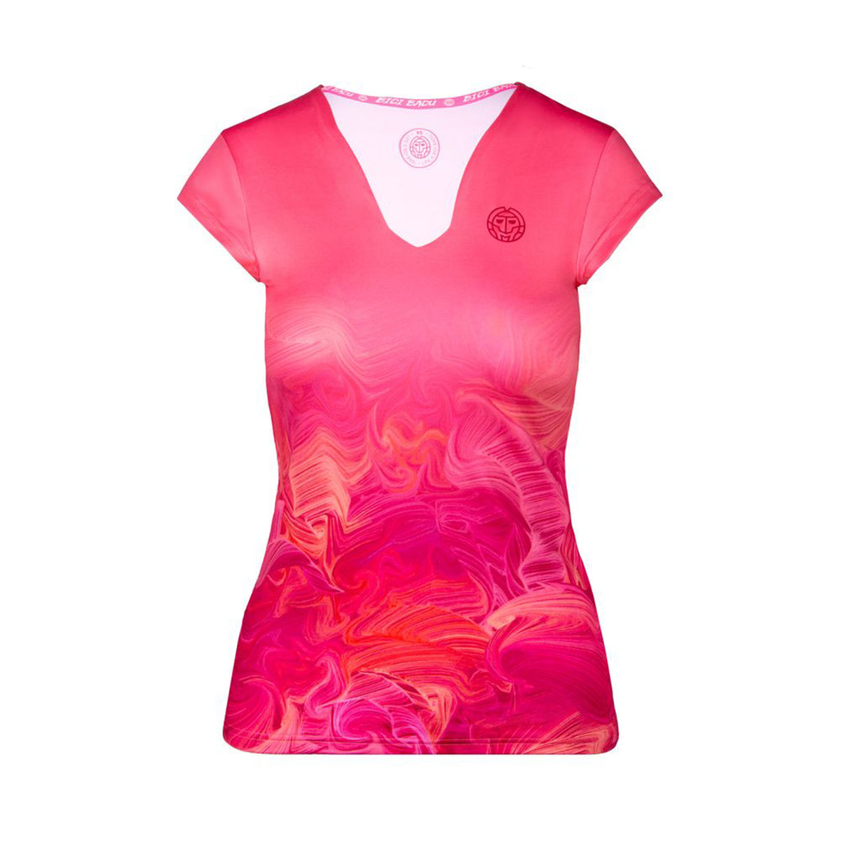BIDI BADU Anele Tech Roundneck T-shirt Flickor - pink, flerfärgad