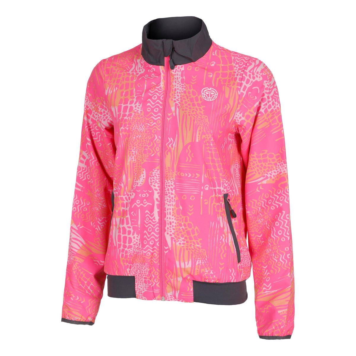 BIDI BADU Gene Tech Träningsjacka Damer - grå, pink