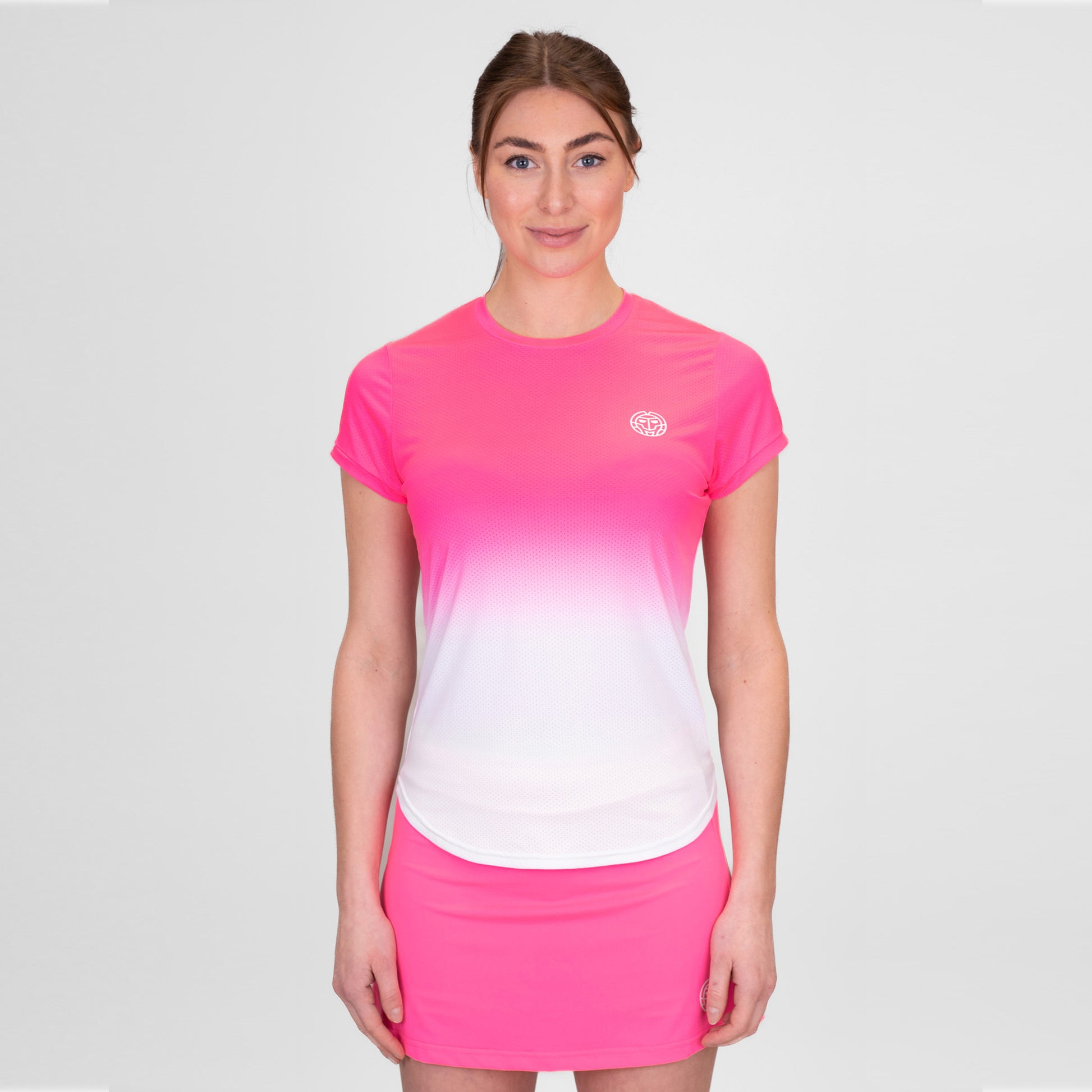 BIDI BADU Crew Gradiant T-shirt Damer-Pink,Vit