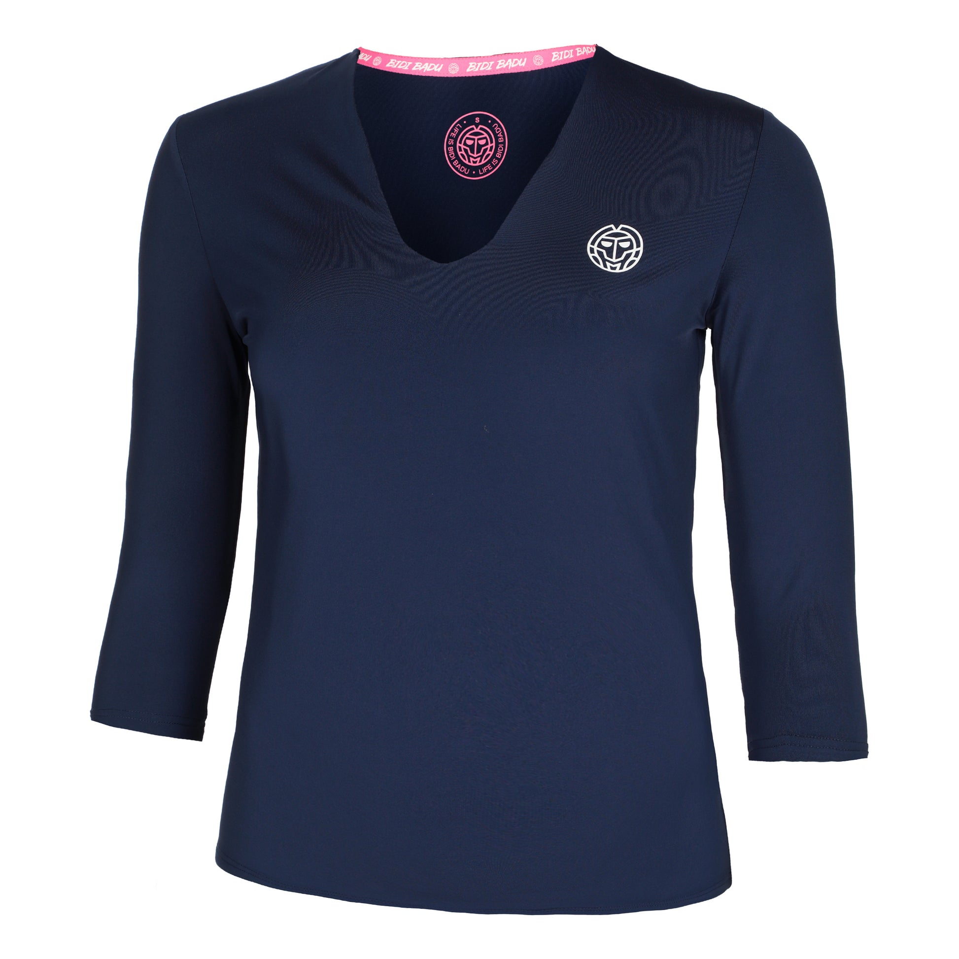 BIDI BADU Crew V-Neck Långärmat Damer-Mörkblå