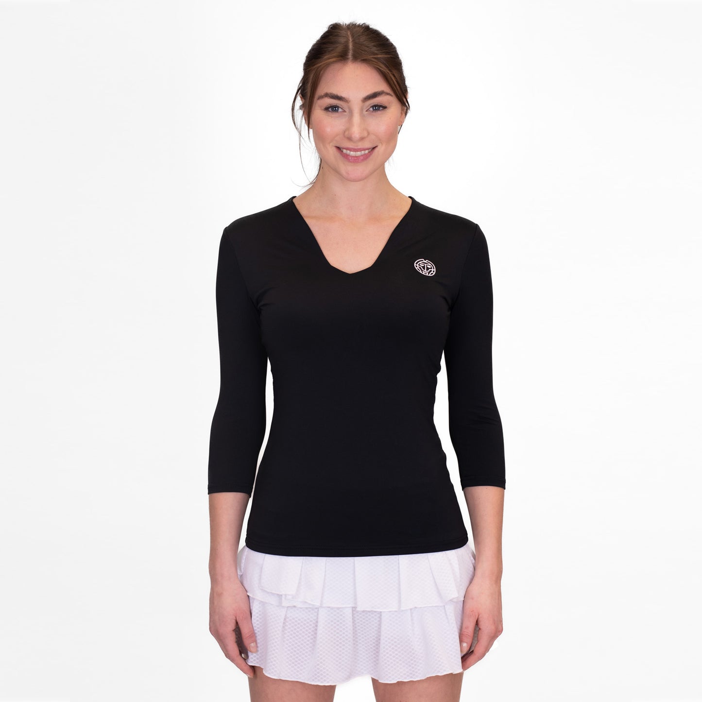 BIDI BADU Crew V-Neck Långärmat Damer-Svart