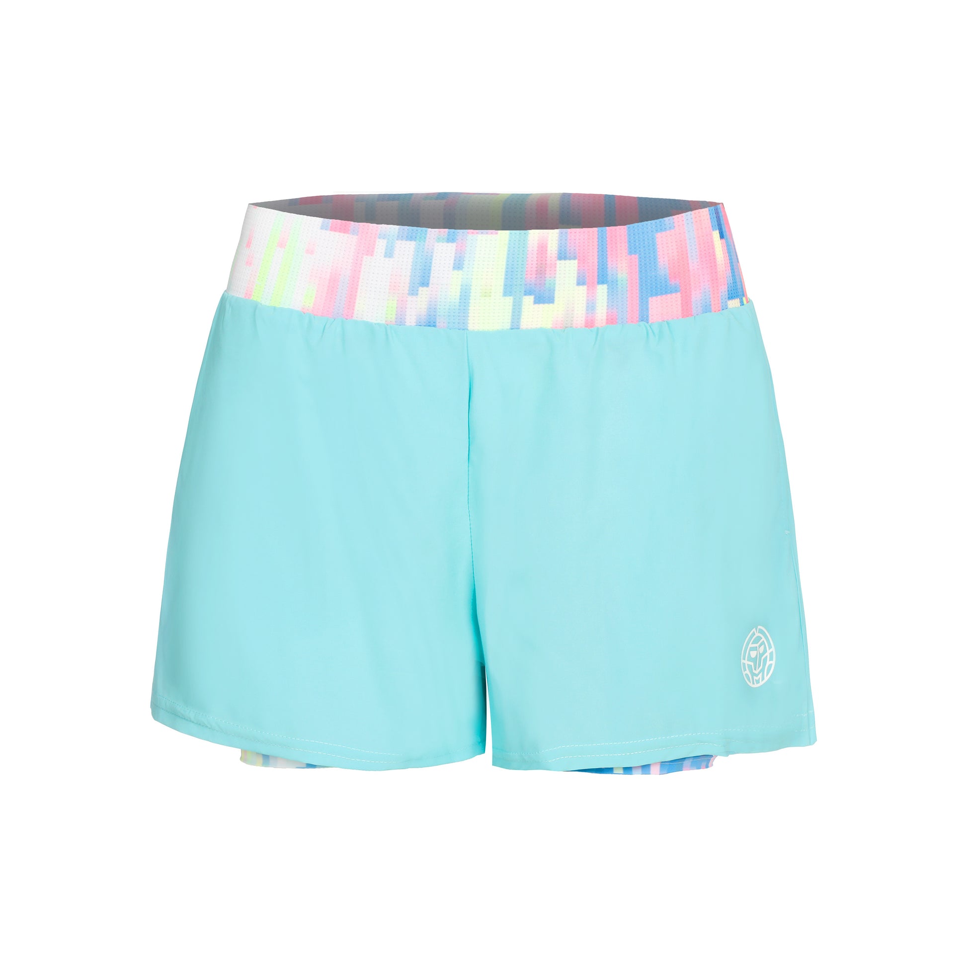 BIDI BADU Spectrum 2In1 Printed Shorts Damer - turkos, flerfärgad