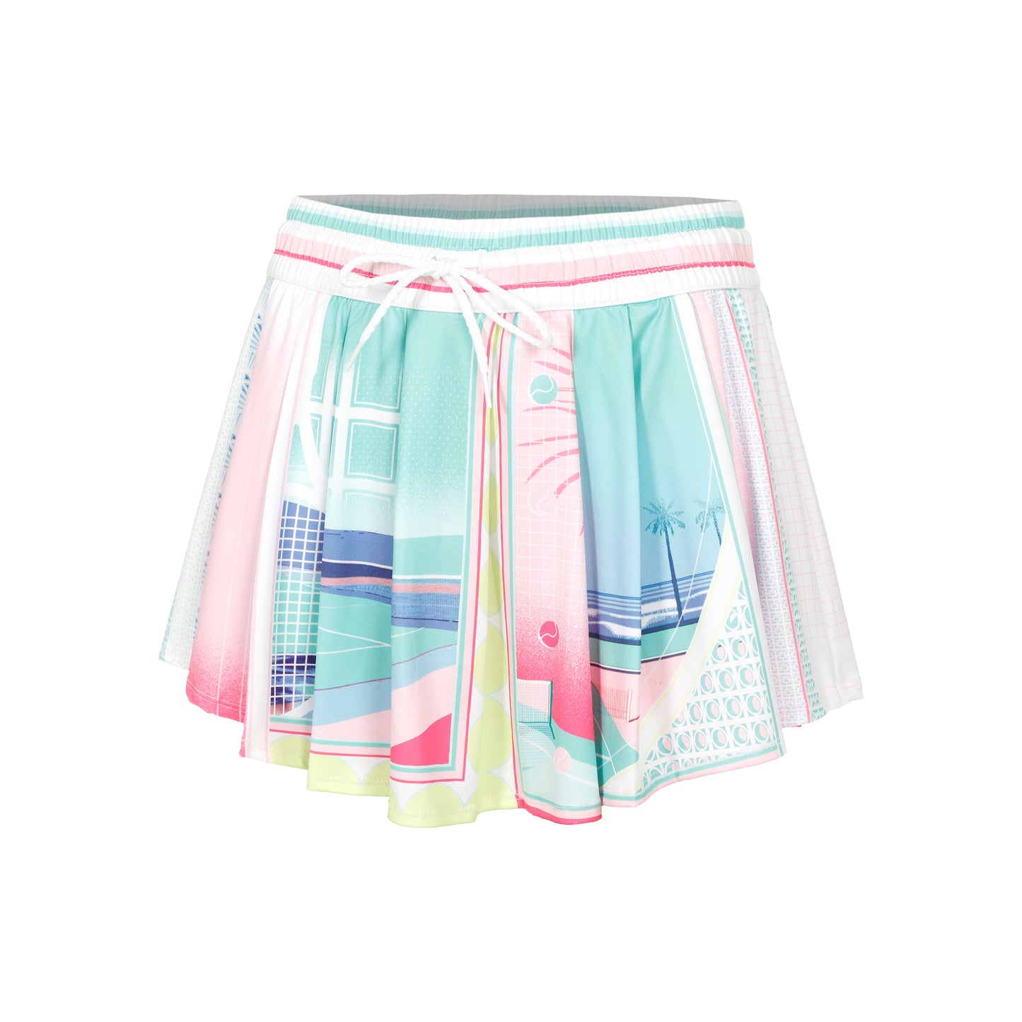 Lucky in Love High Waist Deco Love Kjol Damer - vit, flerfärgad