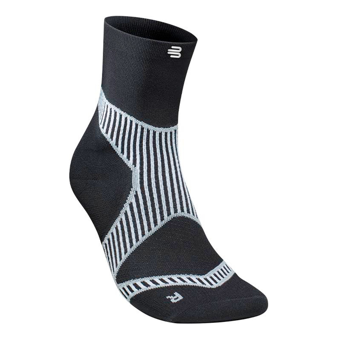 Bauerfeind Performance Mid Cut Löparsockor Damer - svart, vit