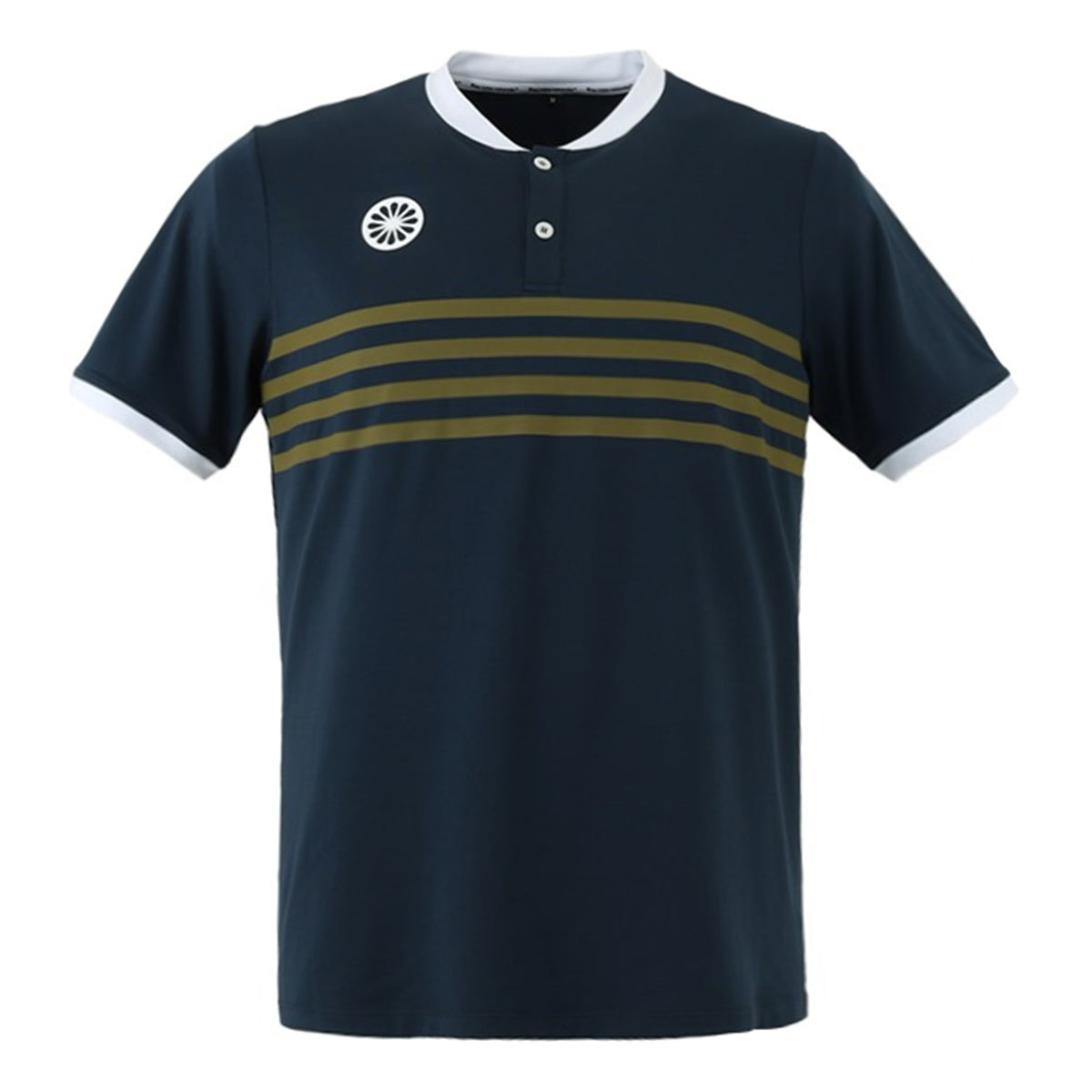 The Indian Maharadja Kadiri Men Striped Button T-shirt Herrar - mörkblå,