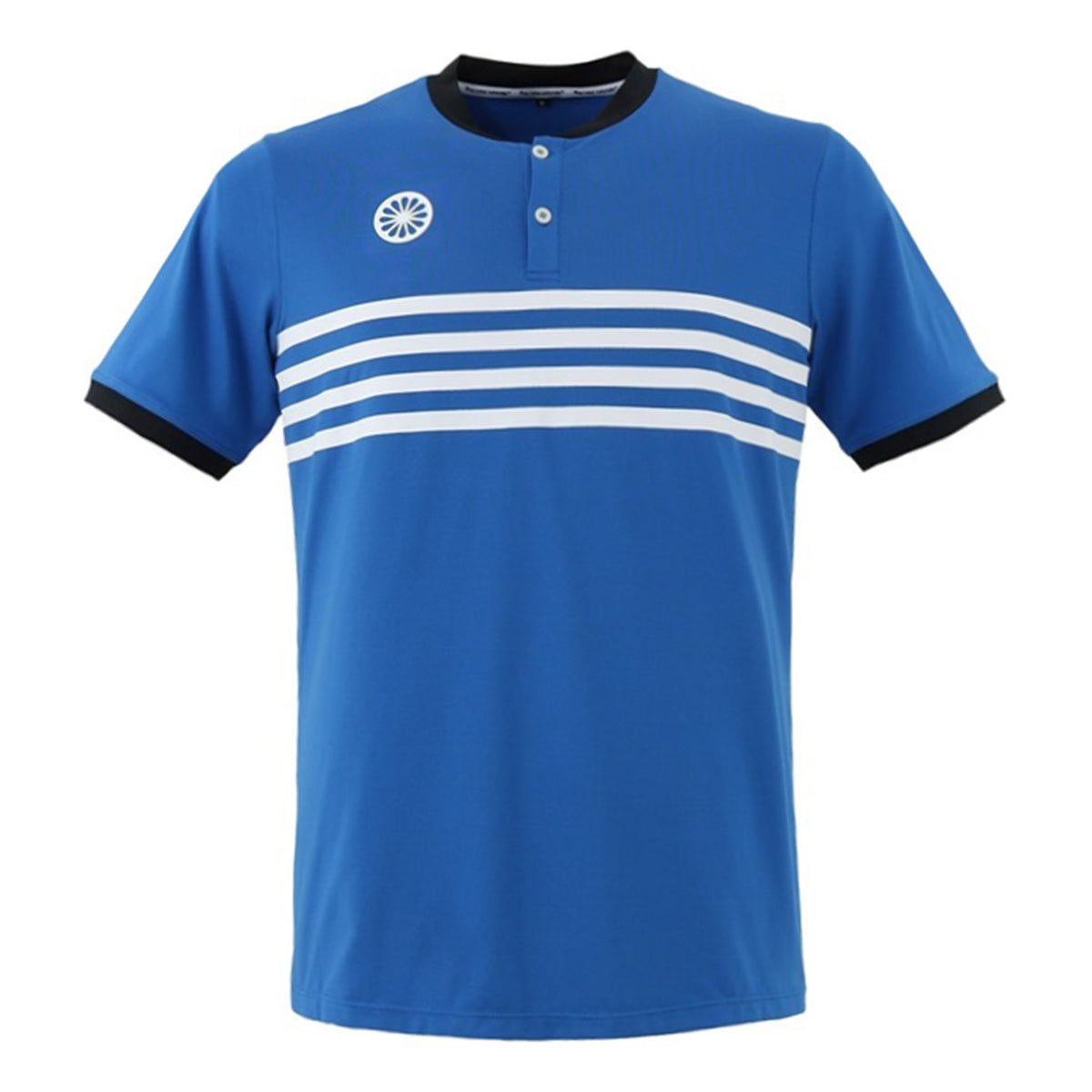 The Indian Maharadja Kadiri Men Striped Button T-shirt Herrar - blå,