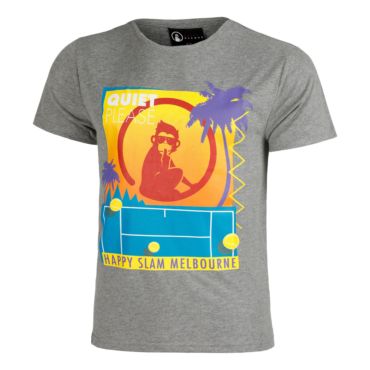 Quiet Please Happy Slam T-shirt Herrar - grå, flerfärgad