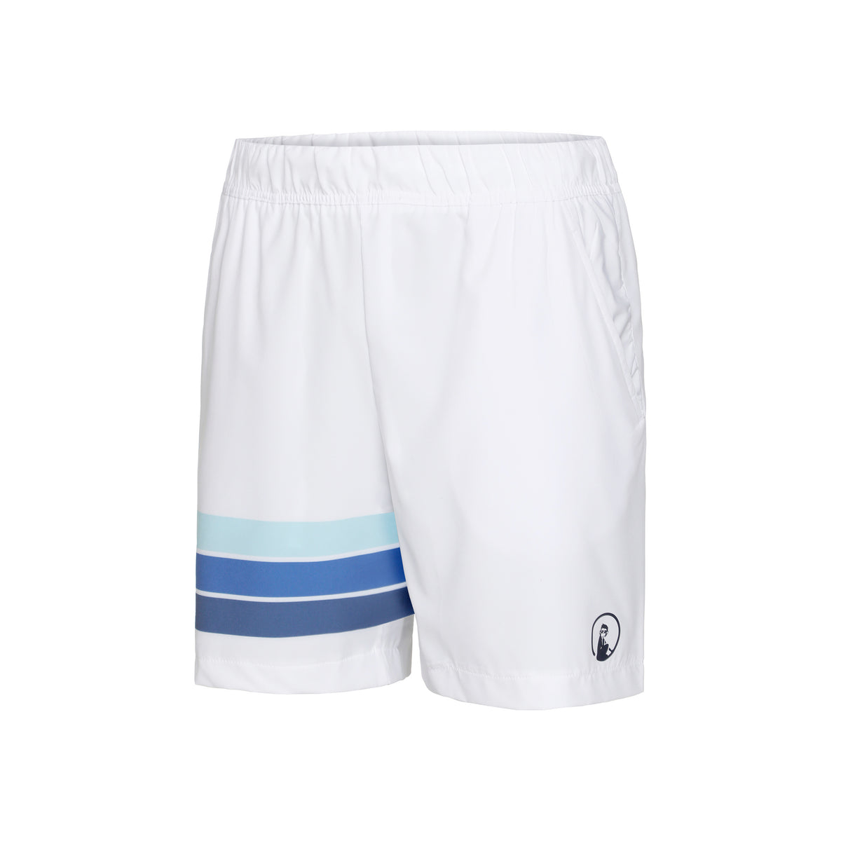 Quiet Please Ocean Block Stripe Smash Shorts Herrar - vit, blå
