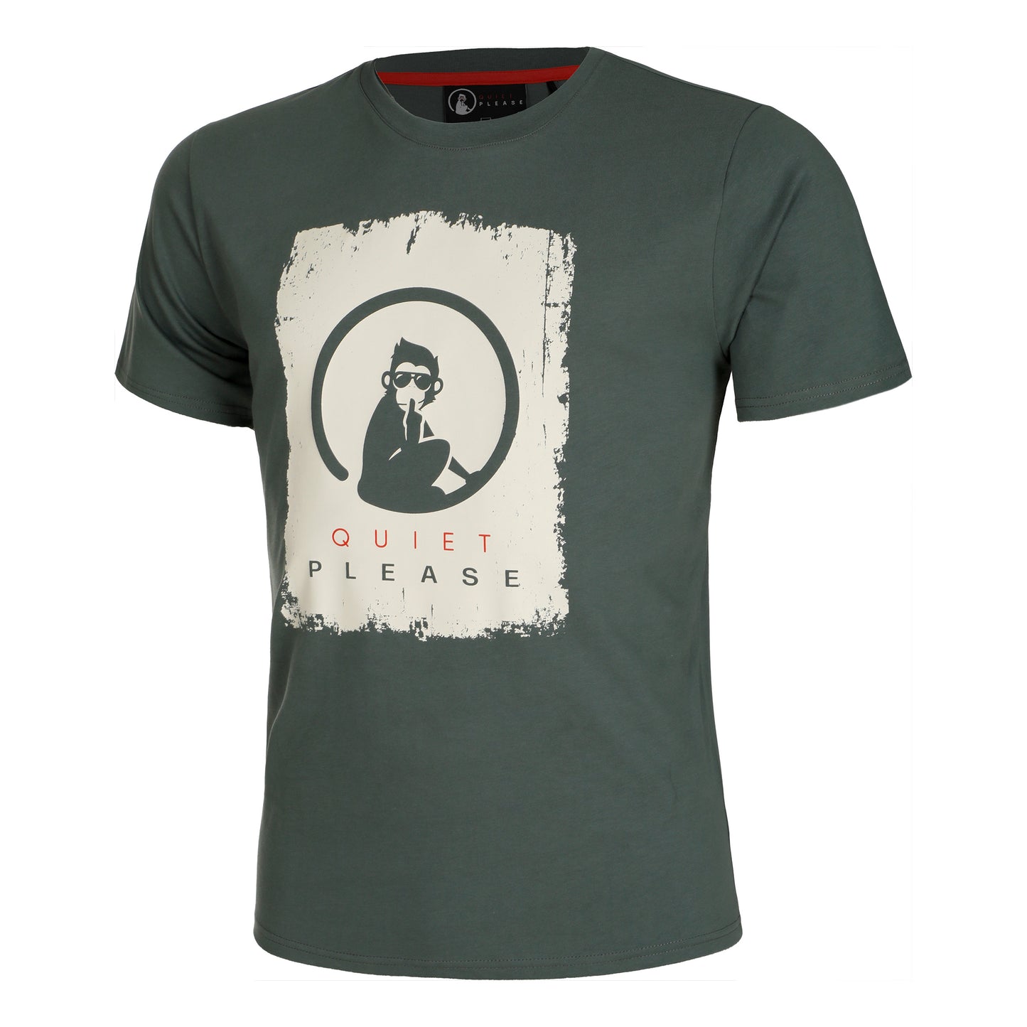 Quiet Please Scraped T-shirt Herrar - visdom, vit