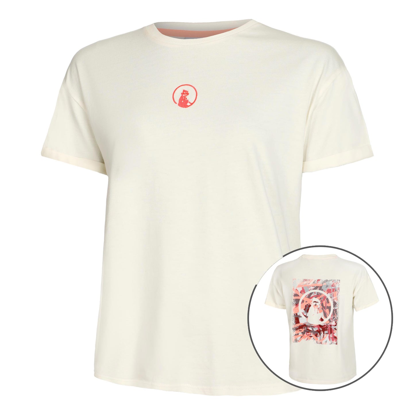 Quiet Please Sketchy T-shirt Damer - vit, röd
