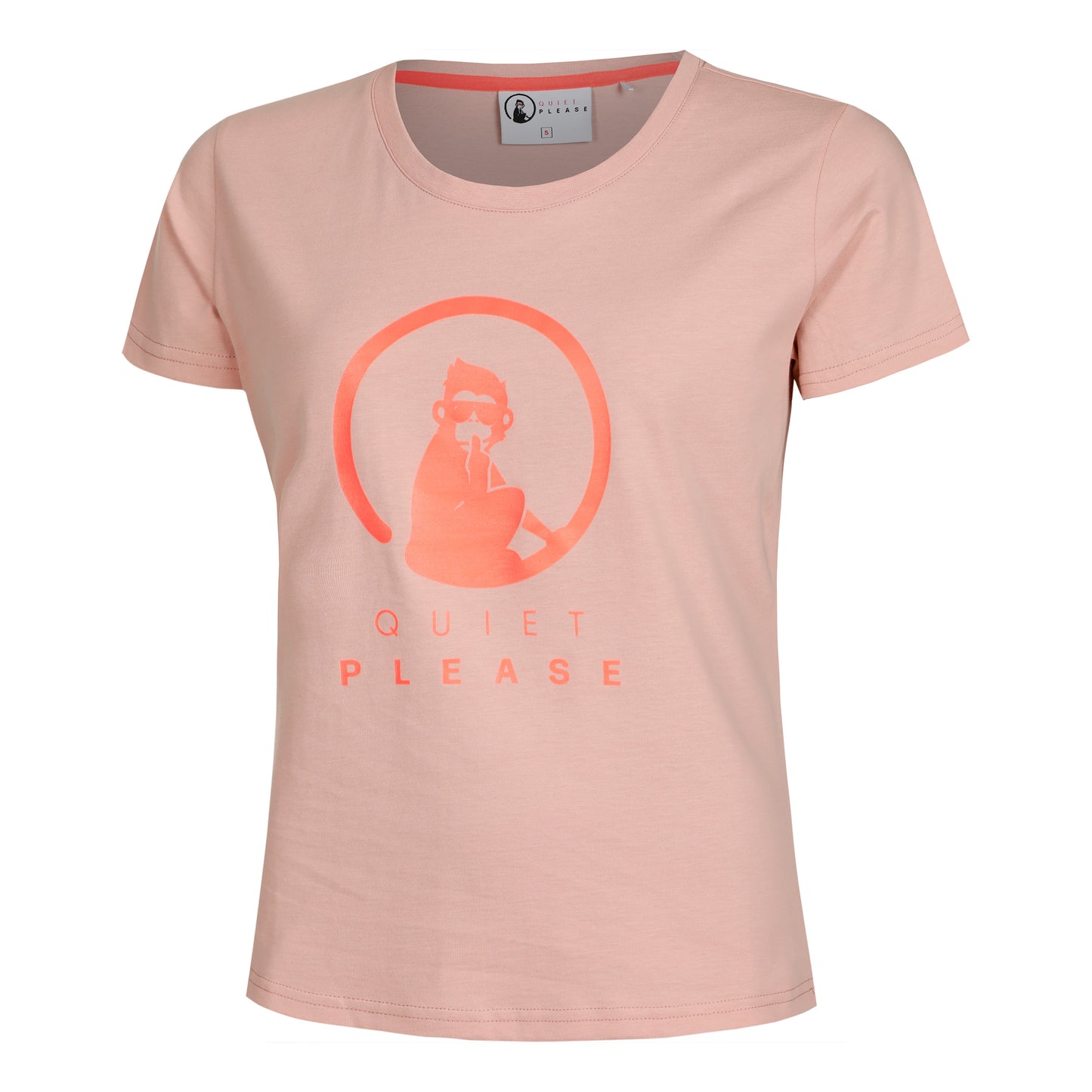 Quiet Please Baseline T-shirt Damer - gammal rosa, röd