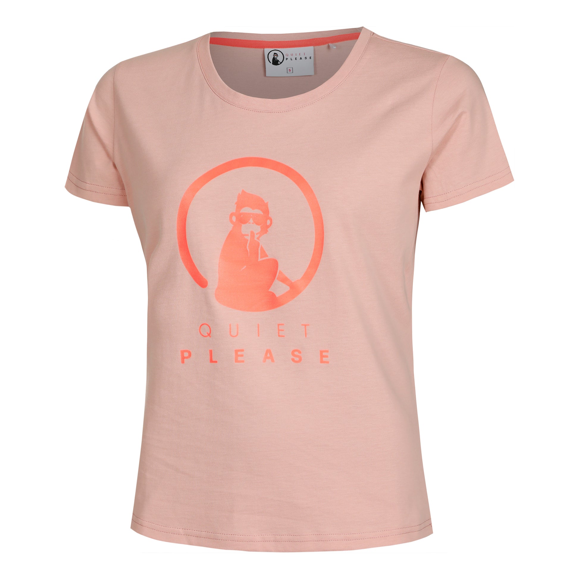 Quiet Please Baseline T-shirt Damer - gammal rosa, röd