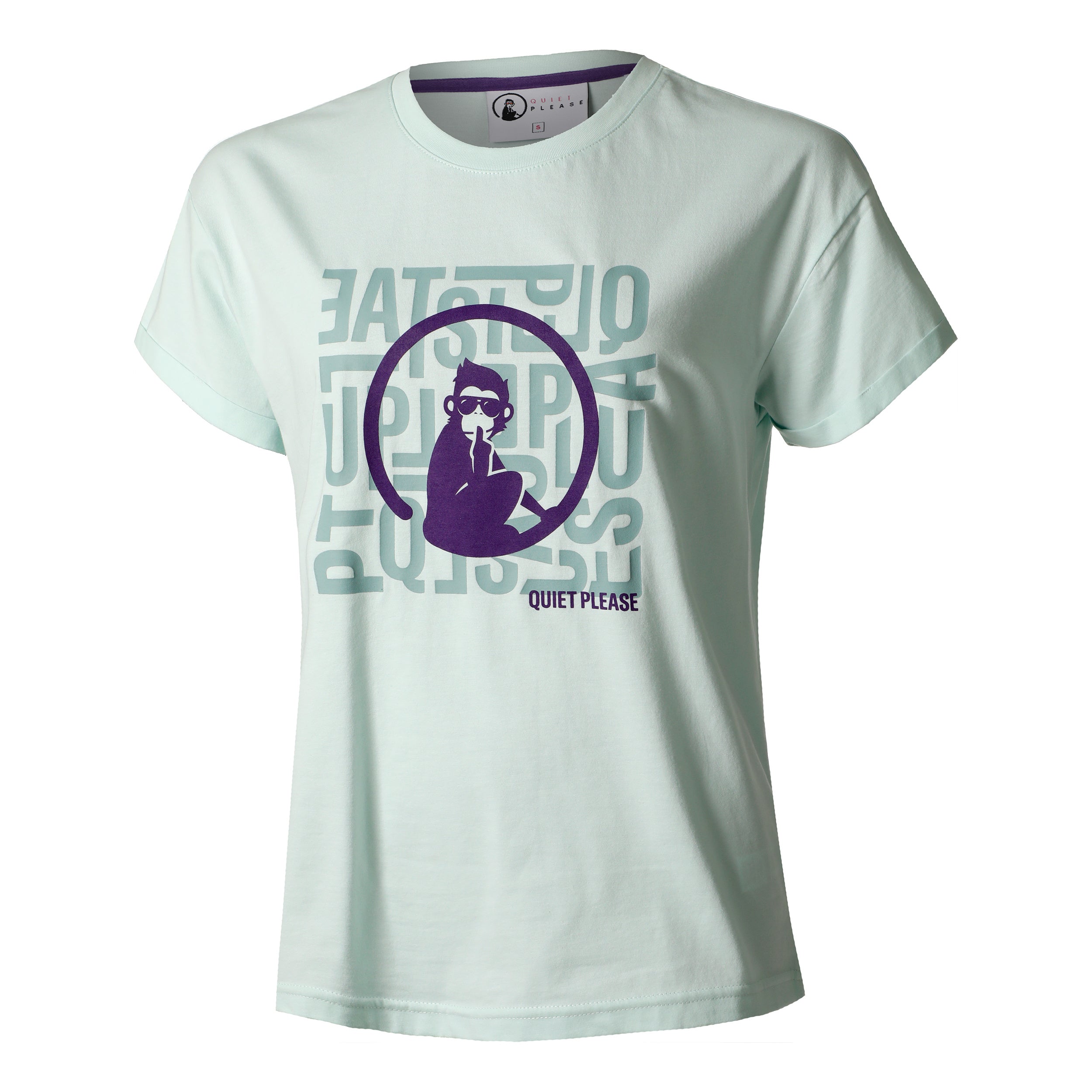 Quiet Please Word Salad T-shirt Damer - mint,