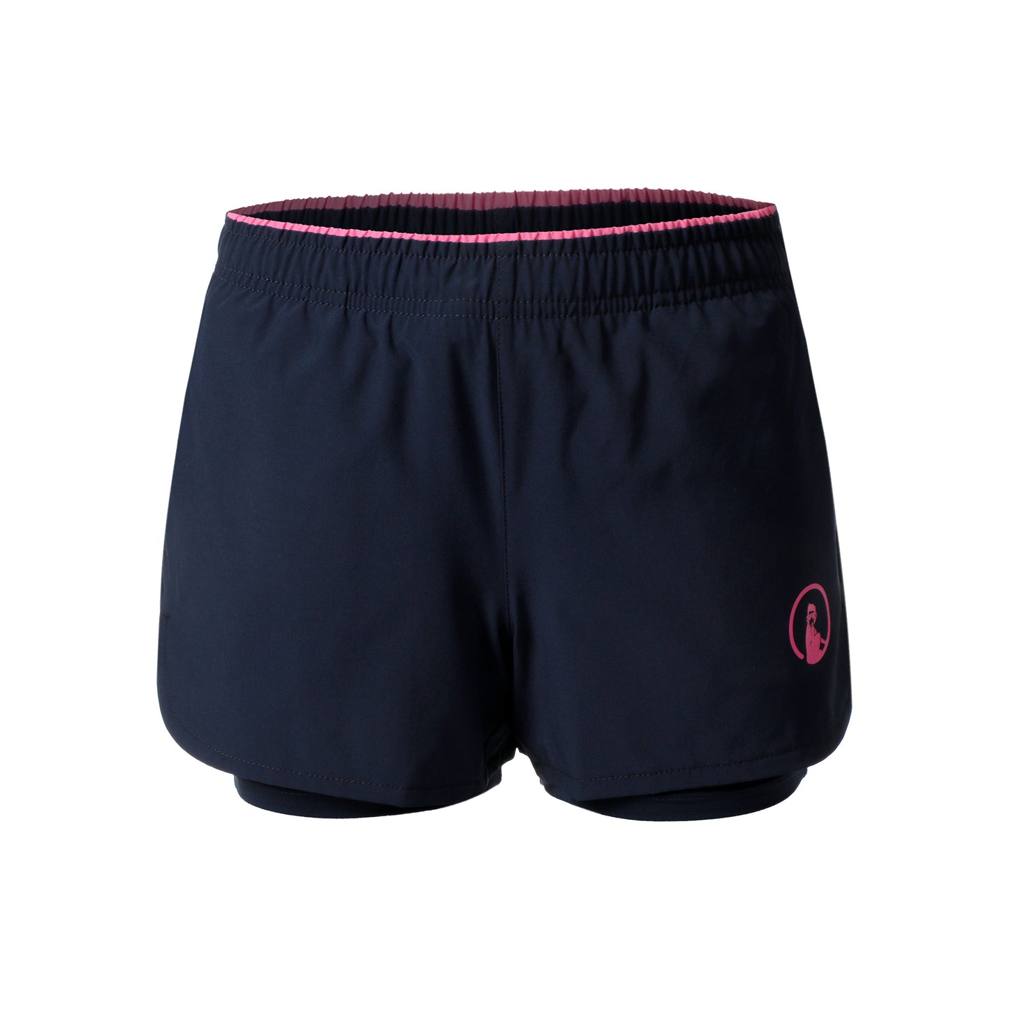 Quiet Please Point 2in1 Shorts Flickor - mörkblå, pink