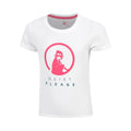 Create Baseline Logo T-shirt Flickor-Vit,Pink