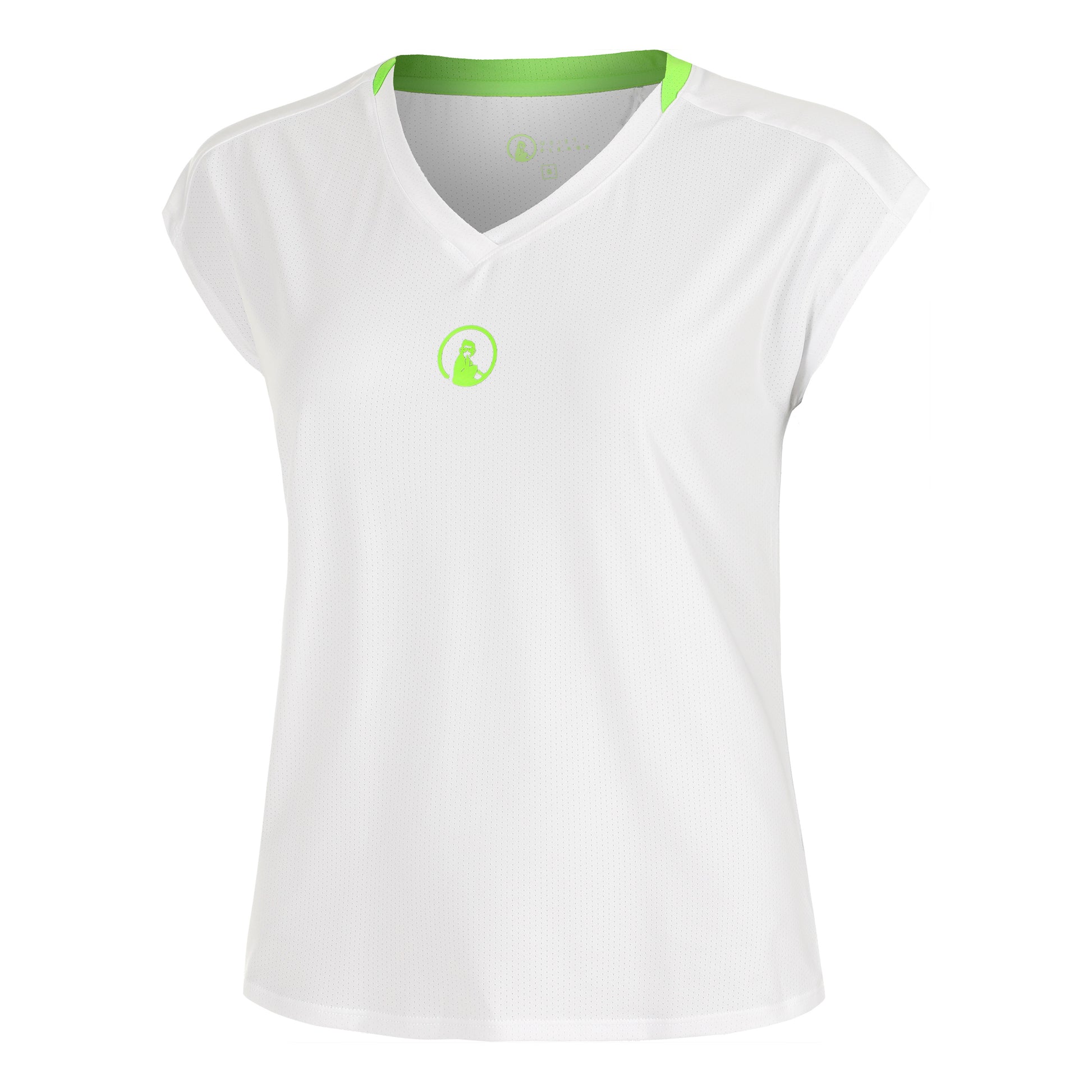 Quiet Please Wild Volley T-shirt Damer-Vit,Neongrön