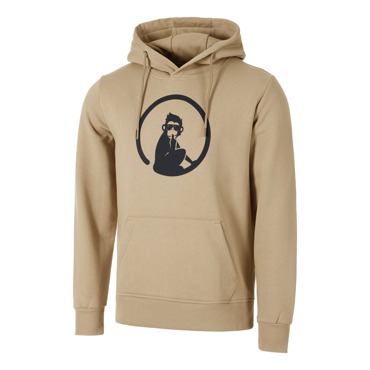 Quiet Please Wild Logo Huvtröja Herrar-Beige,Mörkblå
