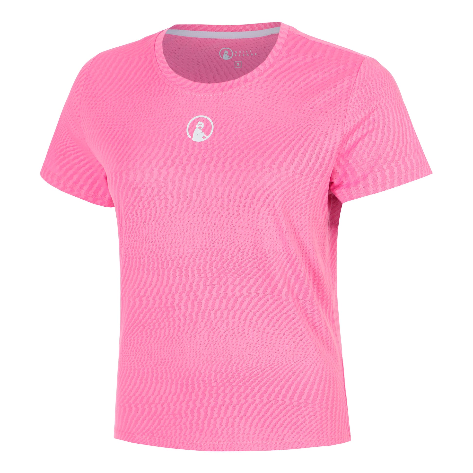 Quiet Please Spin T-shirt Damer - pink, vit