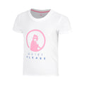 Baseline Logo T-shirt Flickor-vit, neonpink
