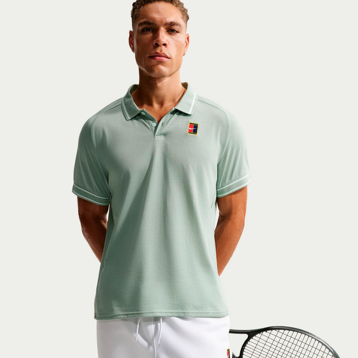 Nike Court Heritage Polo Herrar - grågrön