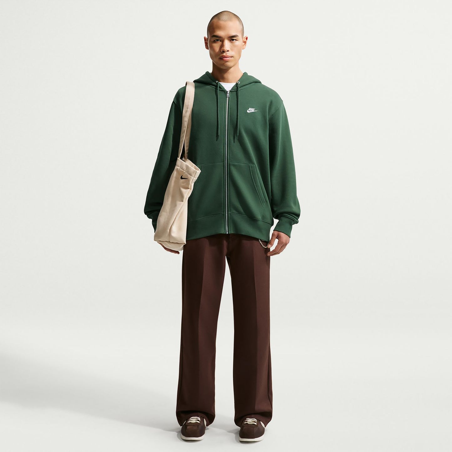 Nike Club Bb Full-Zip Sweat-jacka Herrar - mörkgrön