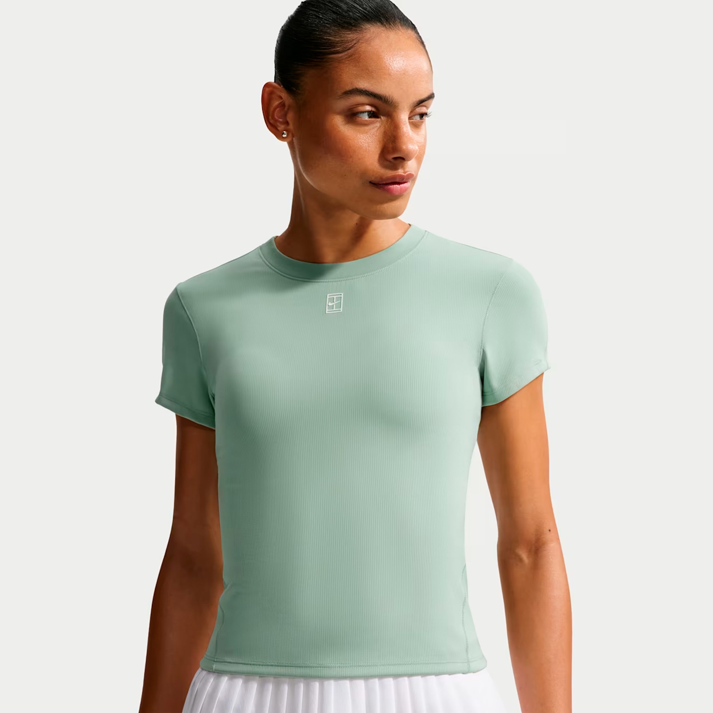 Nike Court Dri-FIT Advantage T-shirt Damer - grågrön, vit