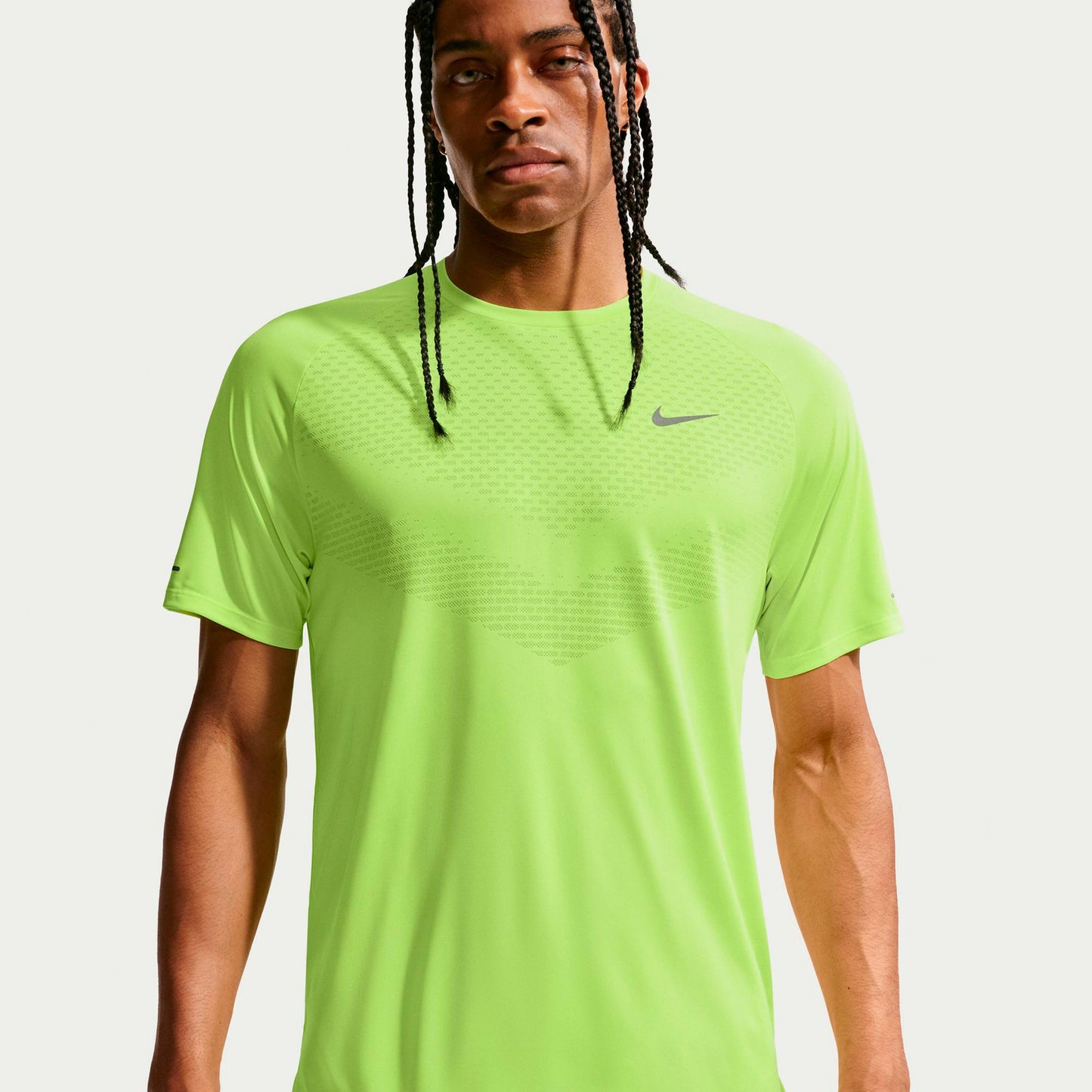 Nike Stride Löpartröja Herrar - neongul, silver