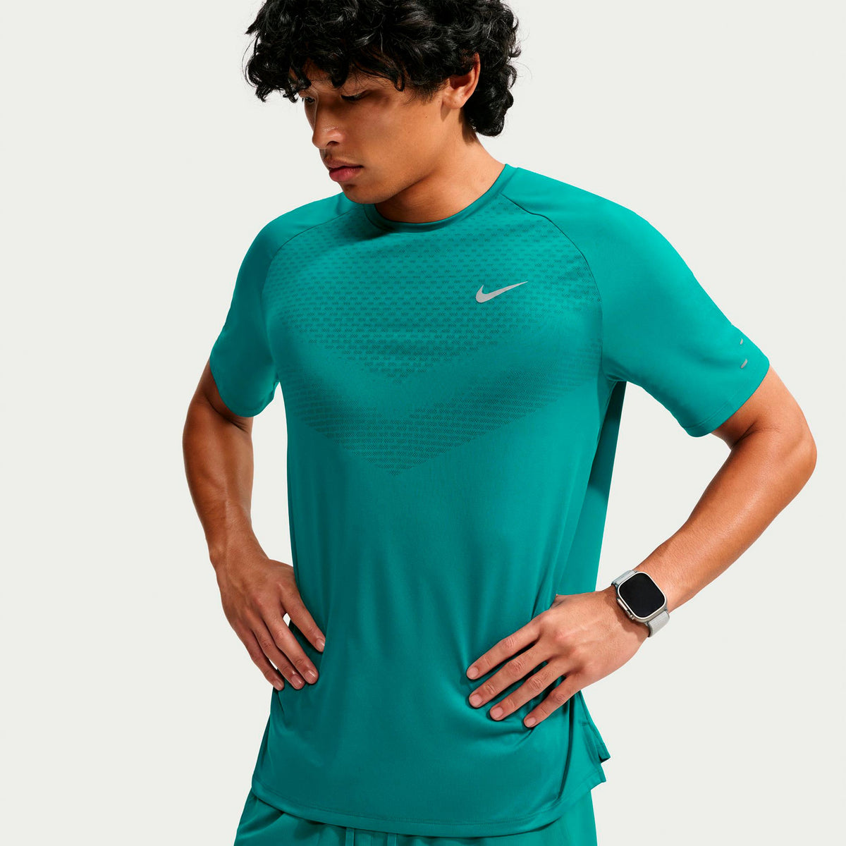 Nike Stride  Löpartröja Herrar - petrol, silver