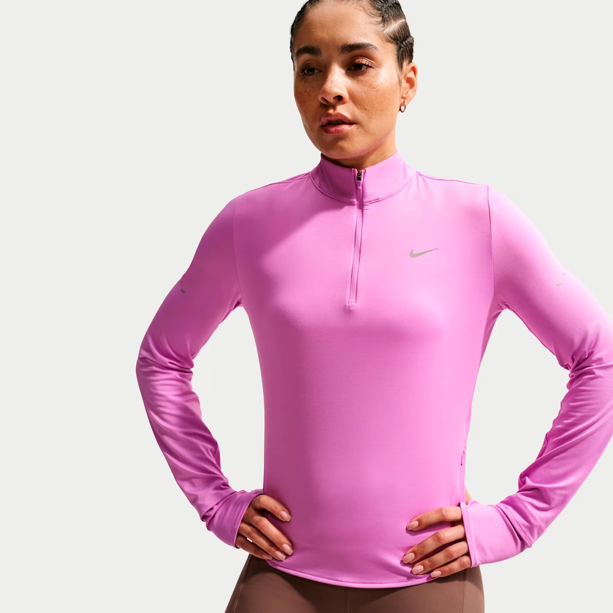 Nike Swift Löpartröja Damer - rosa, silver