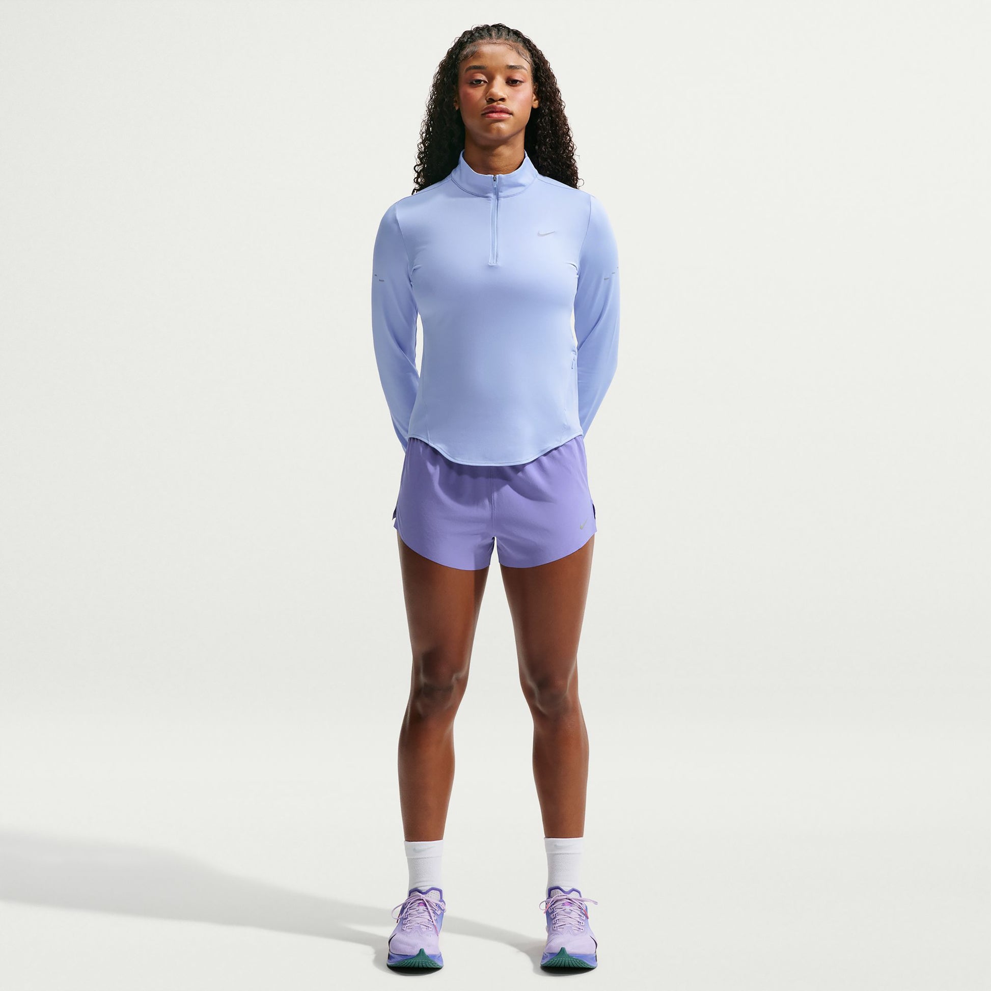Nike Swift Half-Zip  Löpartröja Damer - ljusblå, silver