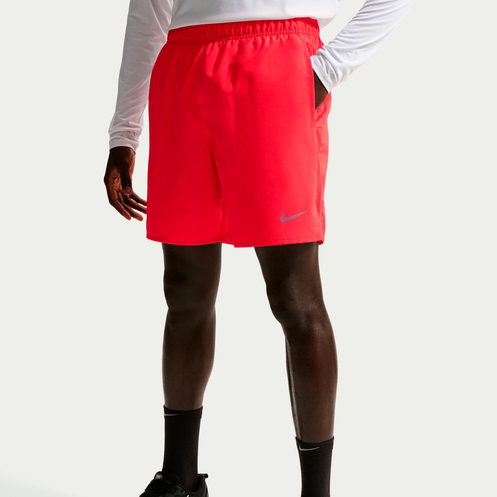 Nike Challenger 7in Brief-Lined Löparshorts Herrar - ljusröd, ljusröd