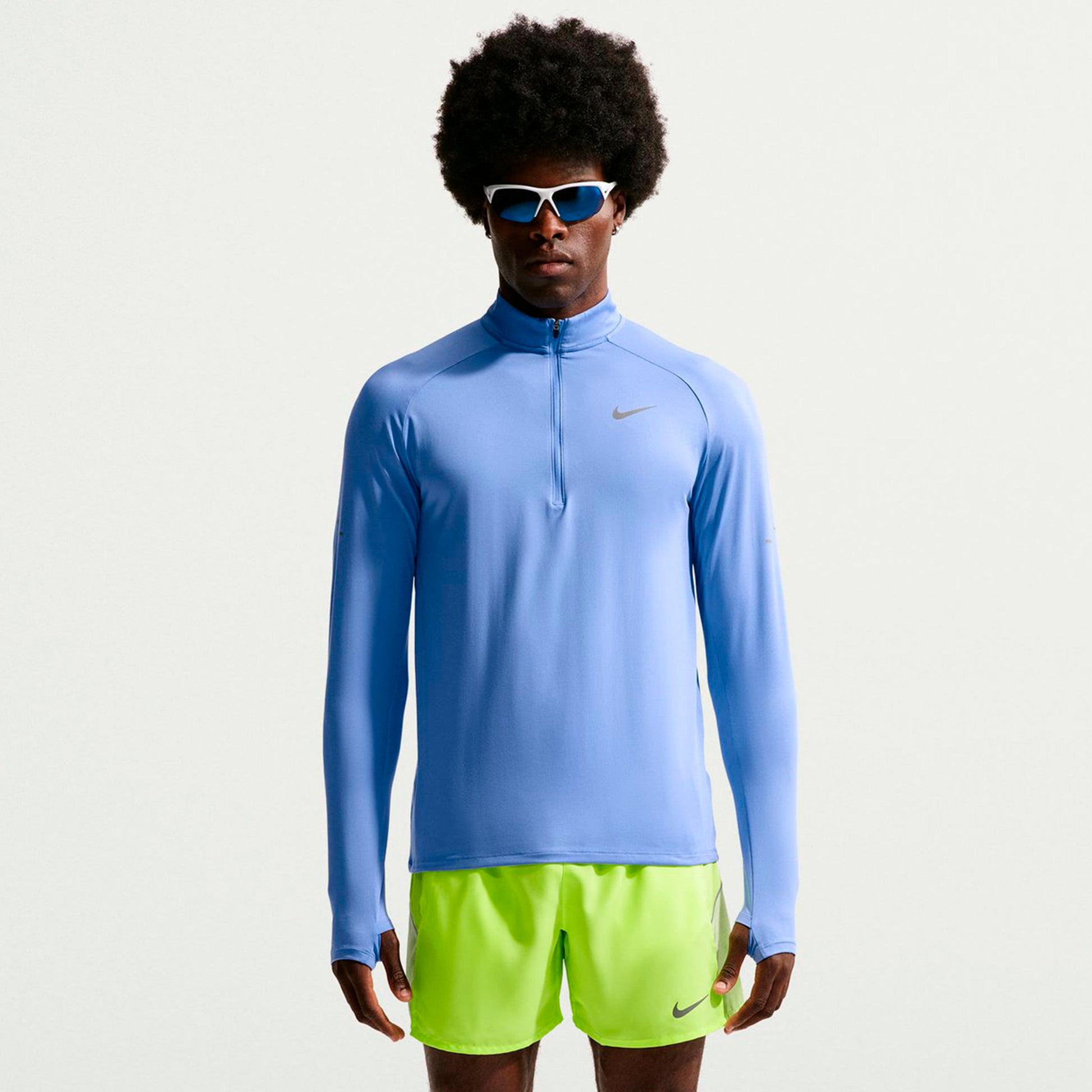 Nike Stride Löpartröja Herrar - ljusblå, silver