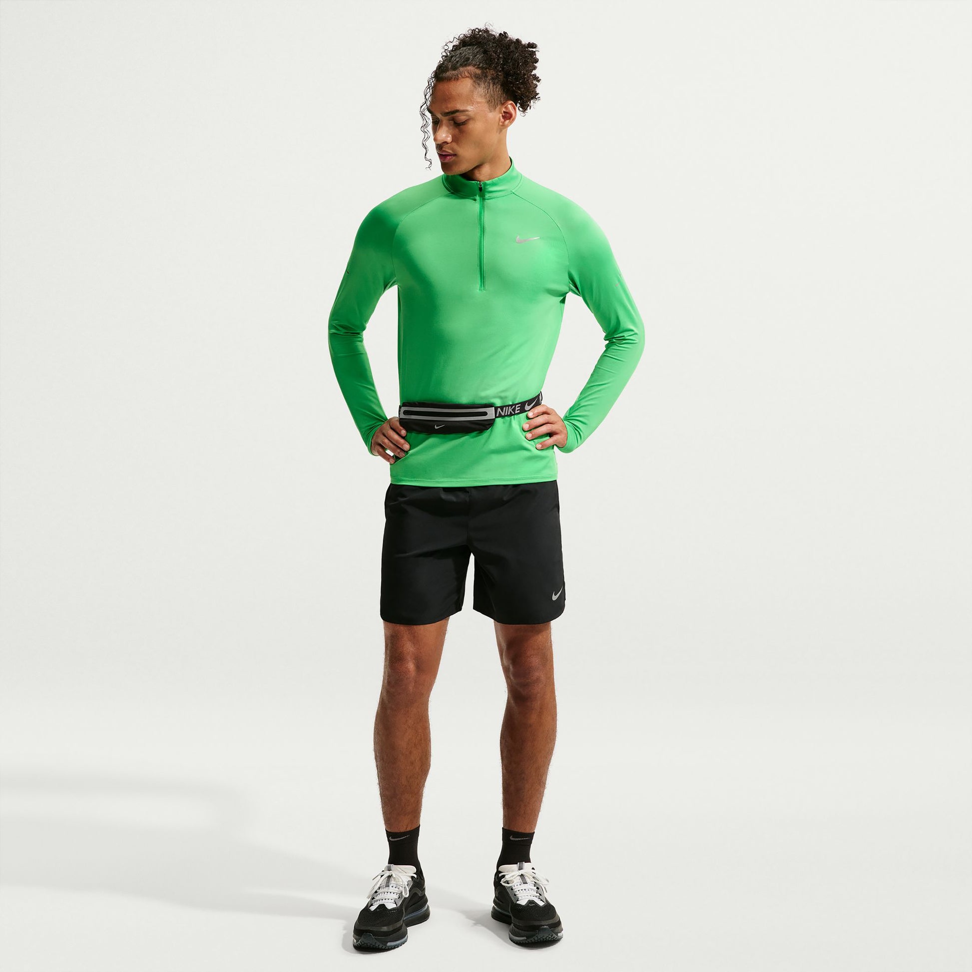 Nike Stride Half-Zip  Löpartröja Herrar - grön, silver