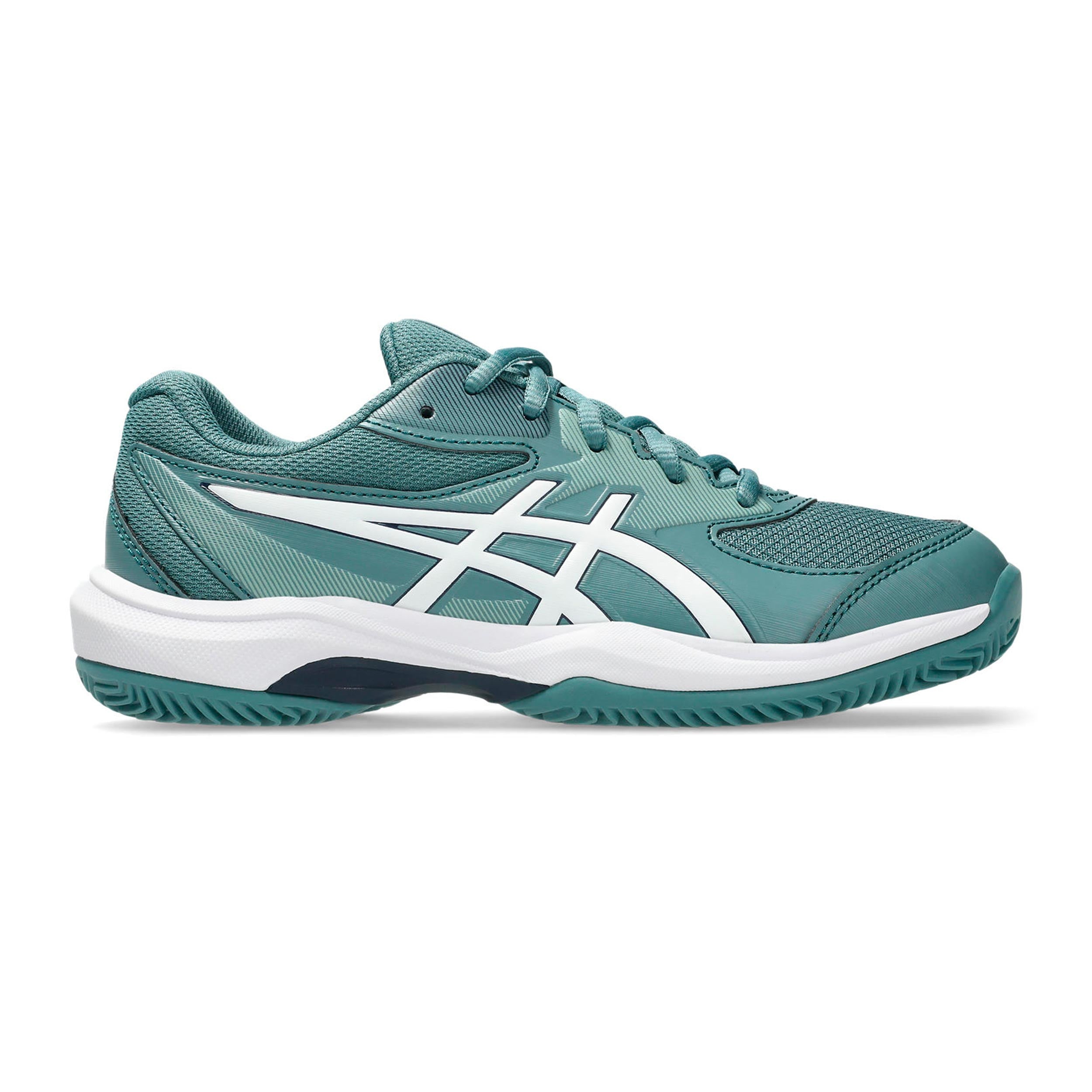 ASICS Gel-Game Gs/OC Sko för grus Barn - petrol, vit