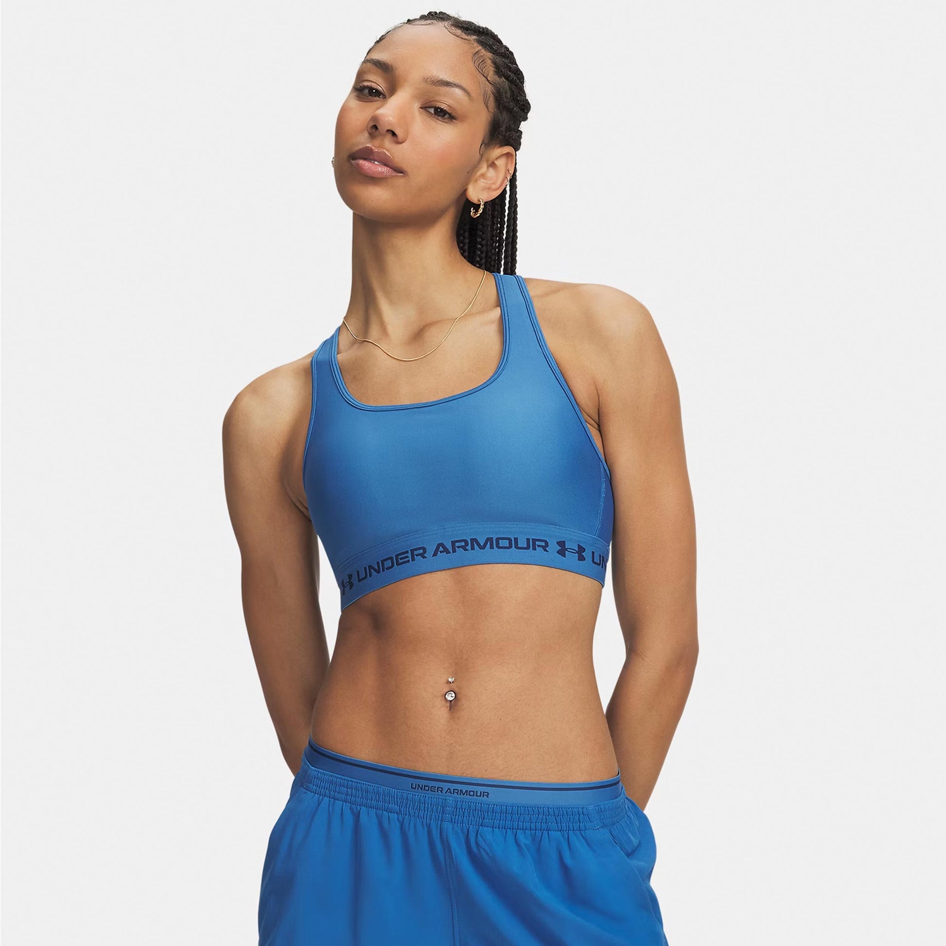Under Armour Crossback Mid Sport-behå Damer - blå, nattblå